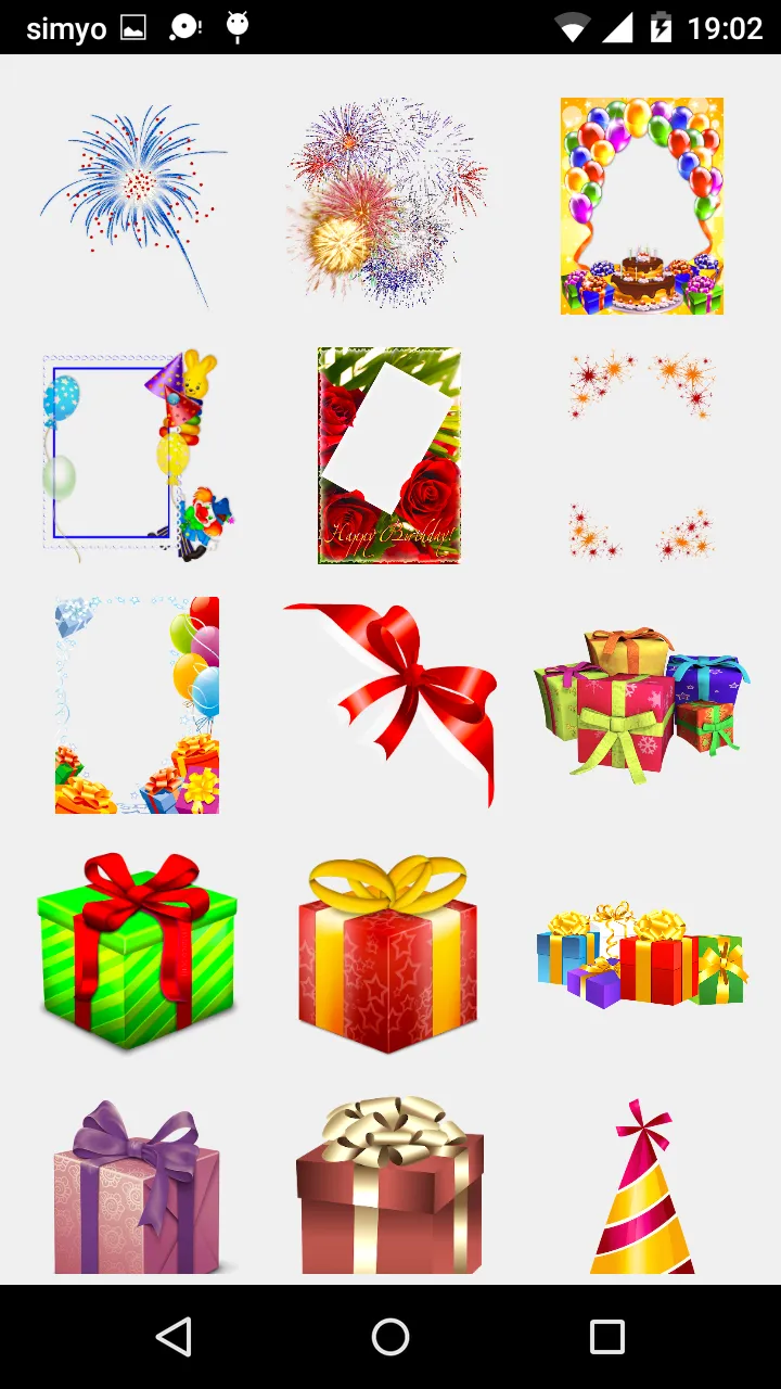 Birthday Party photo Stickers | Indus Appstore | Screenshot