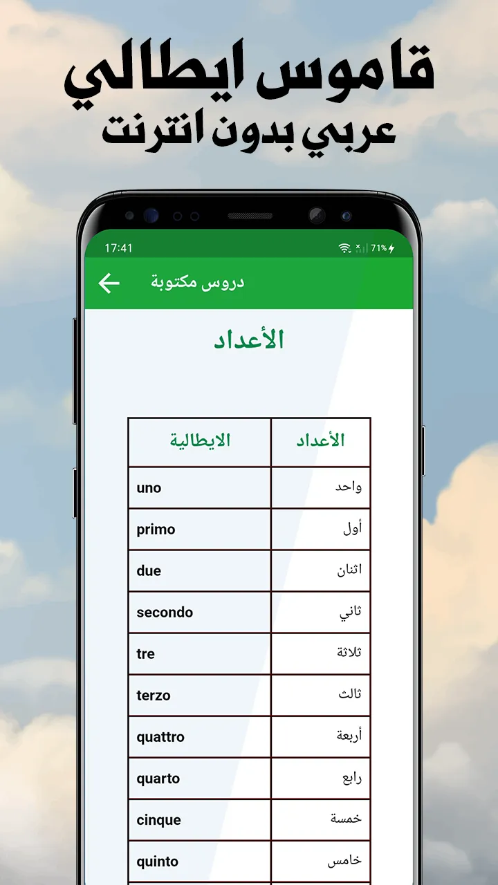 تعلم اللغة الايطالية دون نترنت | Indus Appstore | Screenshot