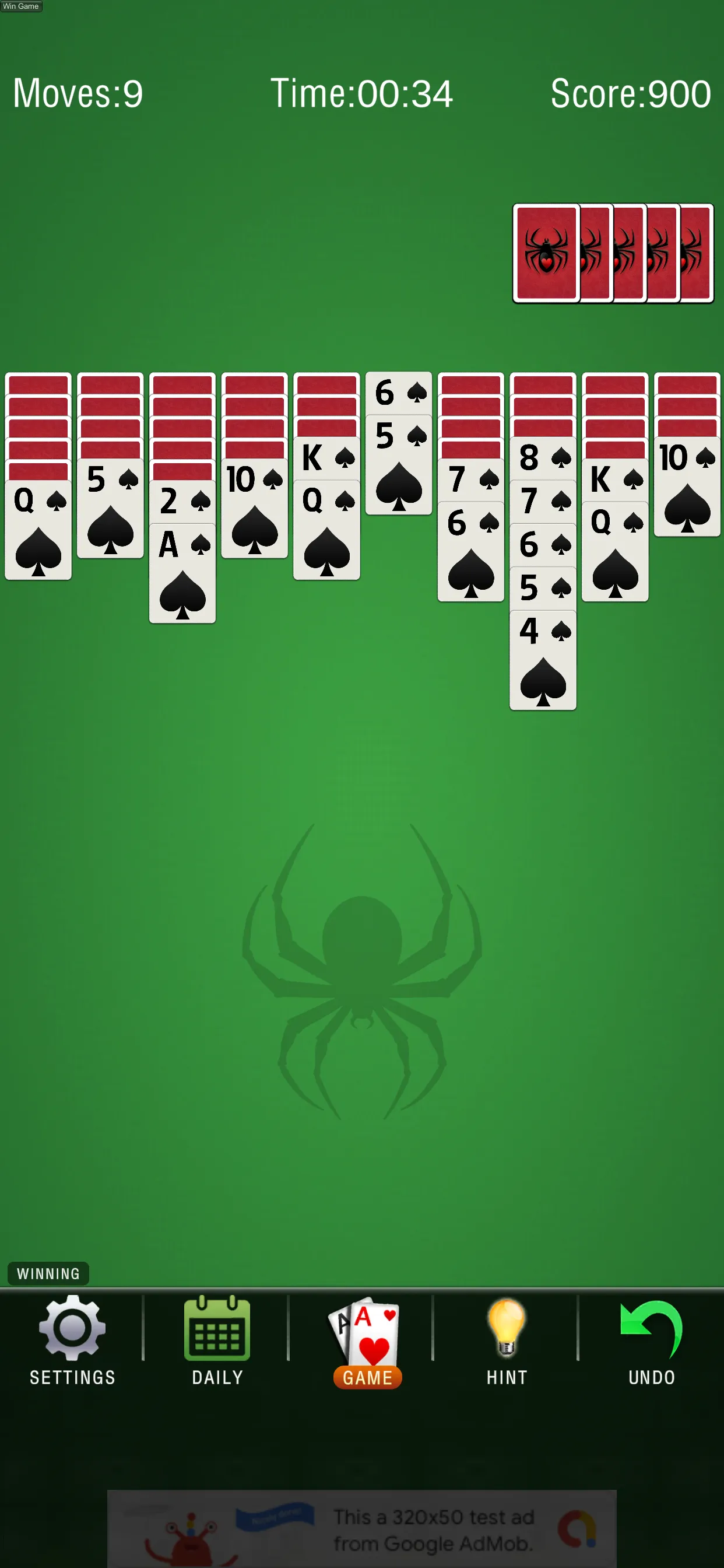 Spider Solitaire | Indus Appstore | Screenshot