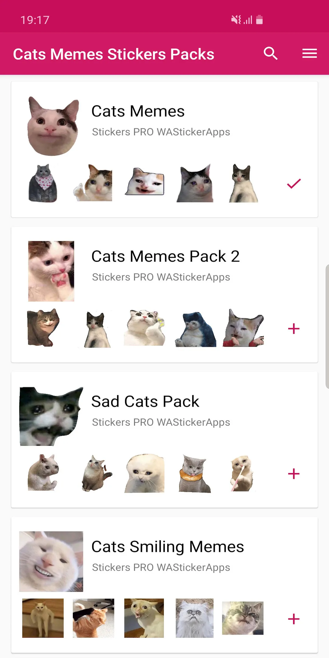 Cat Memes Stickers WASticker | Indus Appstore | Screenshot