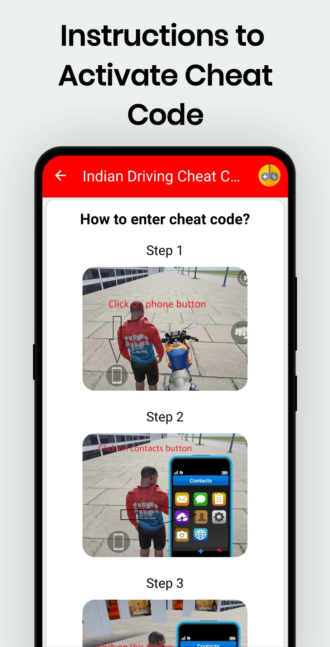 Indian Car Bike GTIV Cheat | Indus Appstore | Screenshot