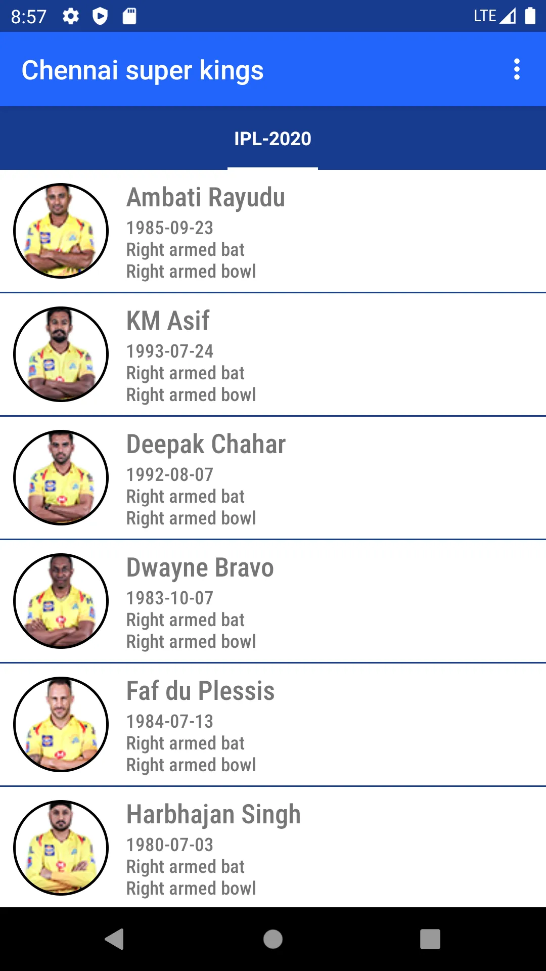 Cricketers Profile | Indus Appstore | Screenshot