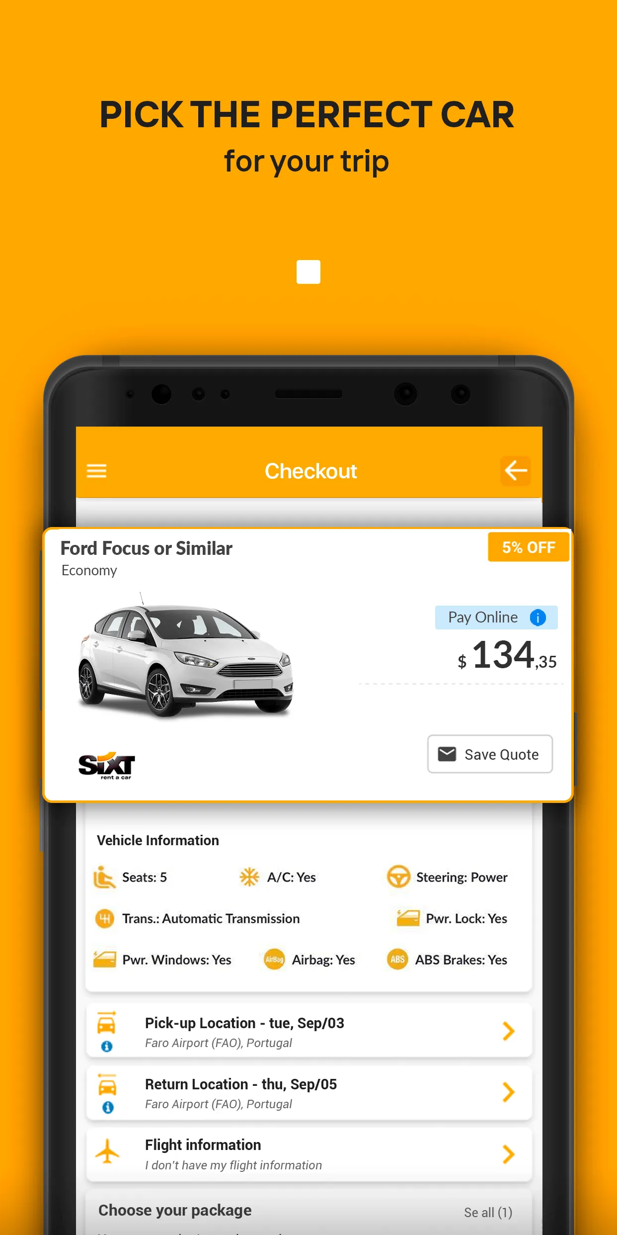 Rentcars: Car rental | Indus Appstore | Screenshot