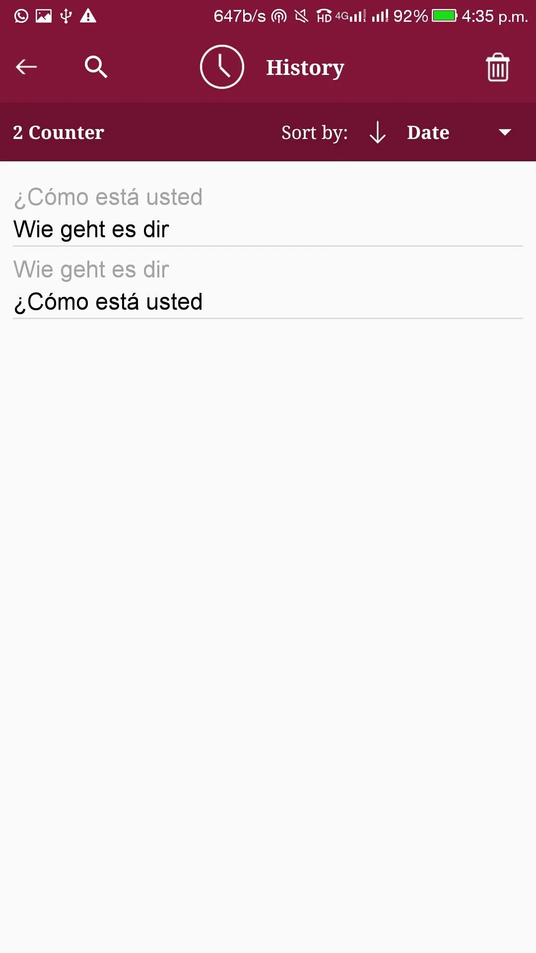 German - Spanish Translator | Indus Appstore | Screenshot