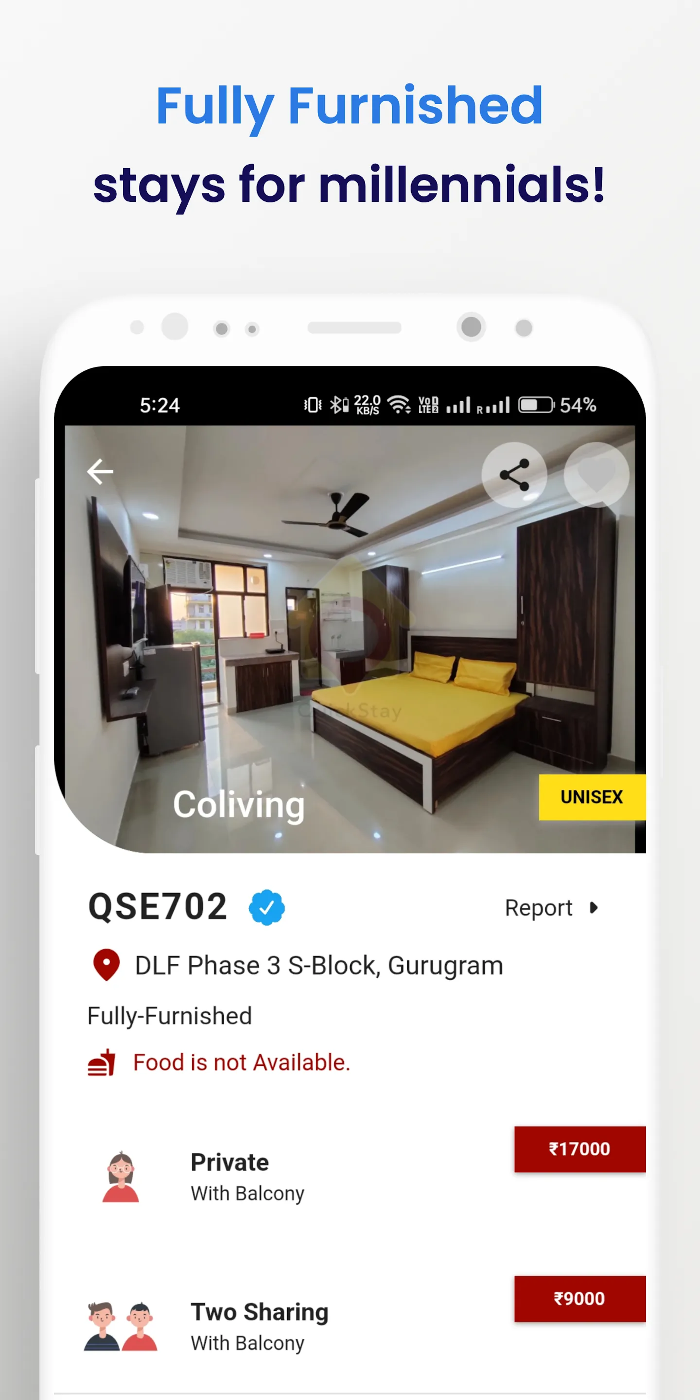 QuickStay: Rent Coliving Stay | Indus Appstore | Screenshot