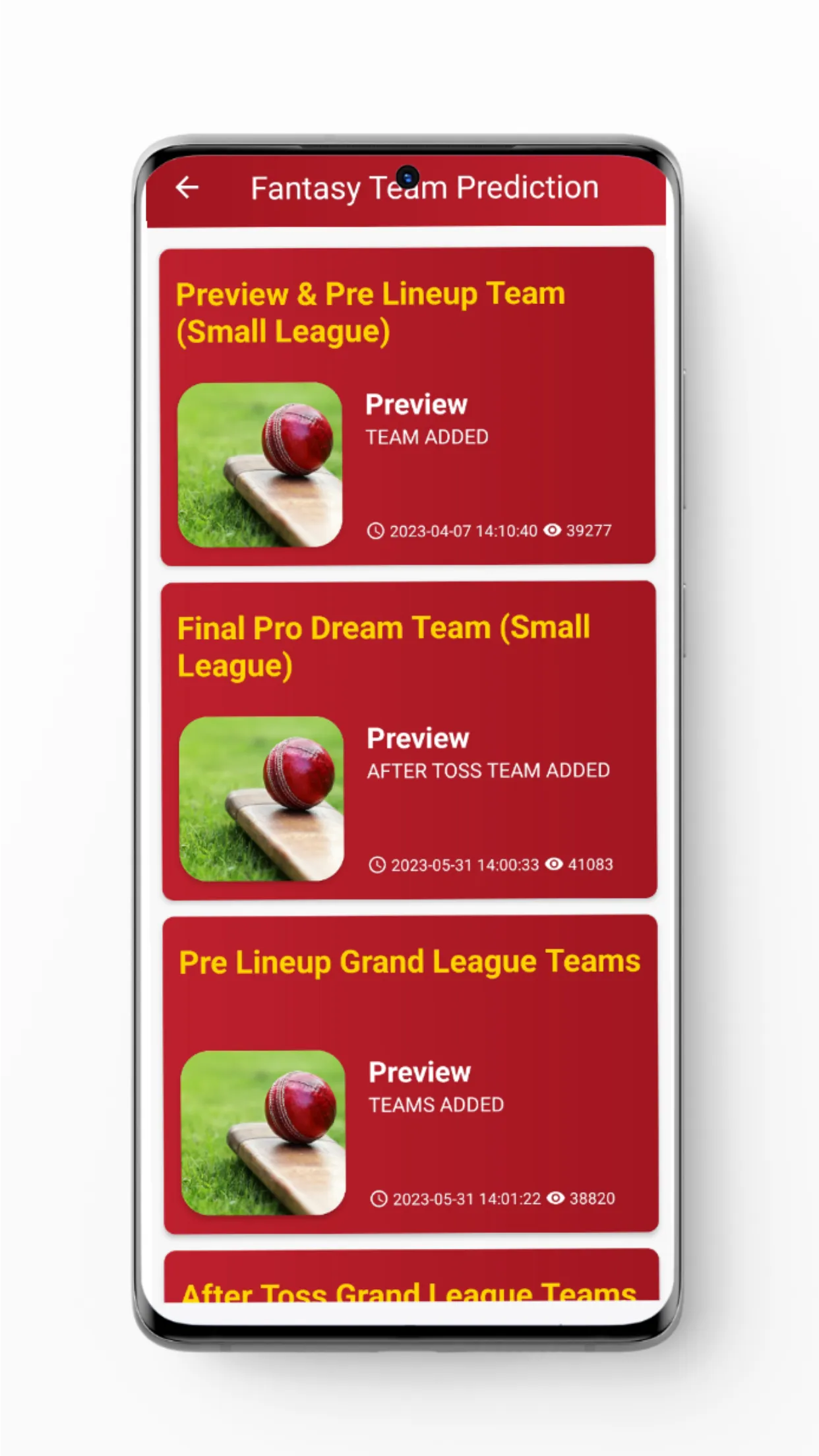 Fantasy247-Team Prediction App | Indus Appstore | Screenshot