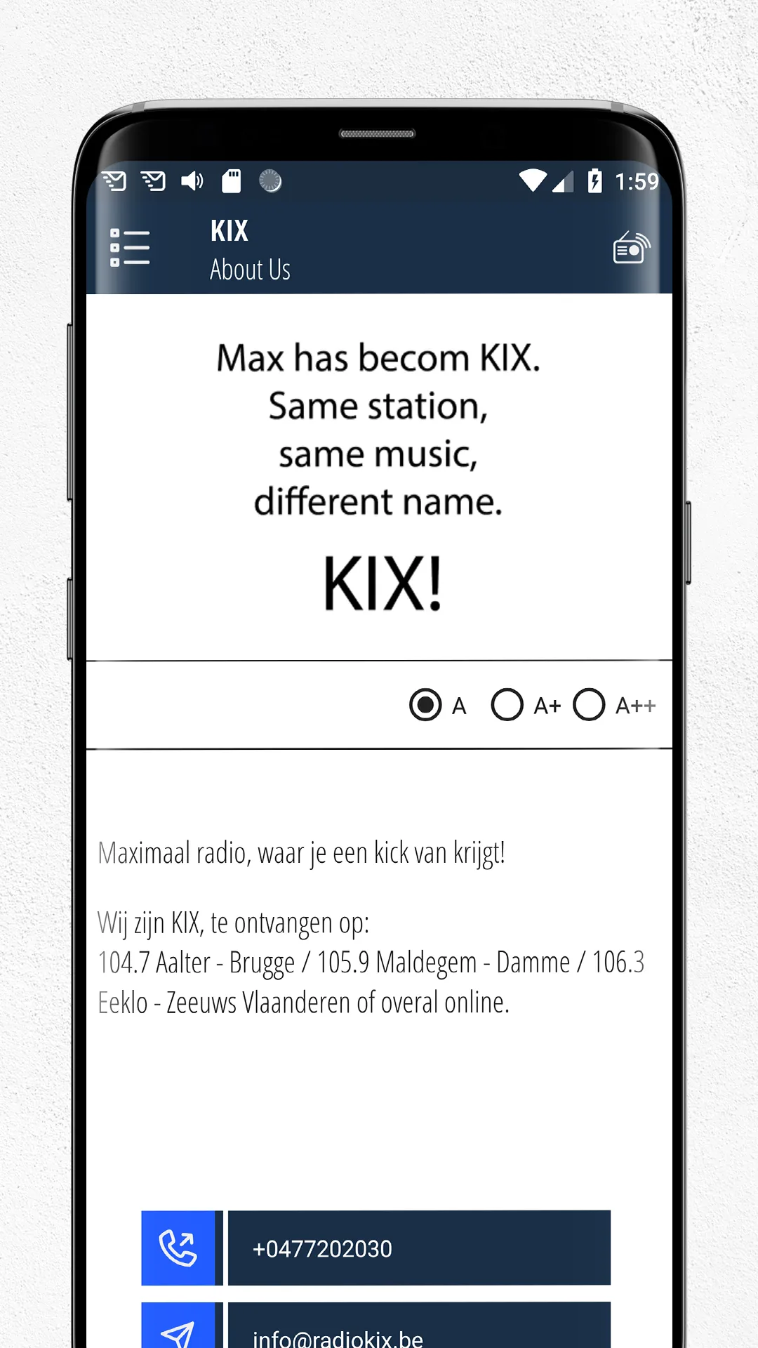 KIΧ Belgium | Indus Appstore | Screenshot