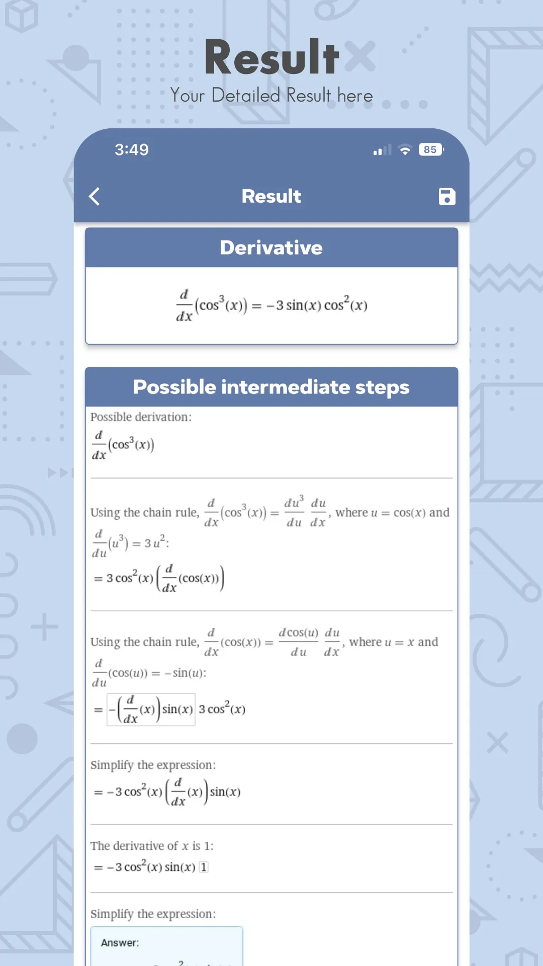 Derivative Calculator | Indus Appstore | Screenshot