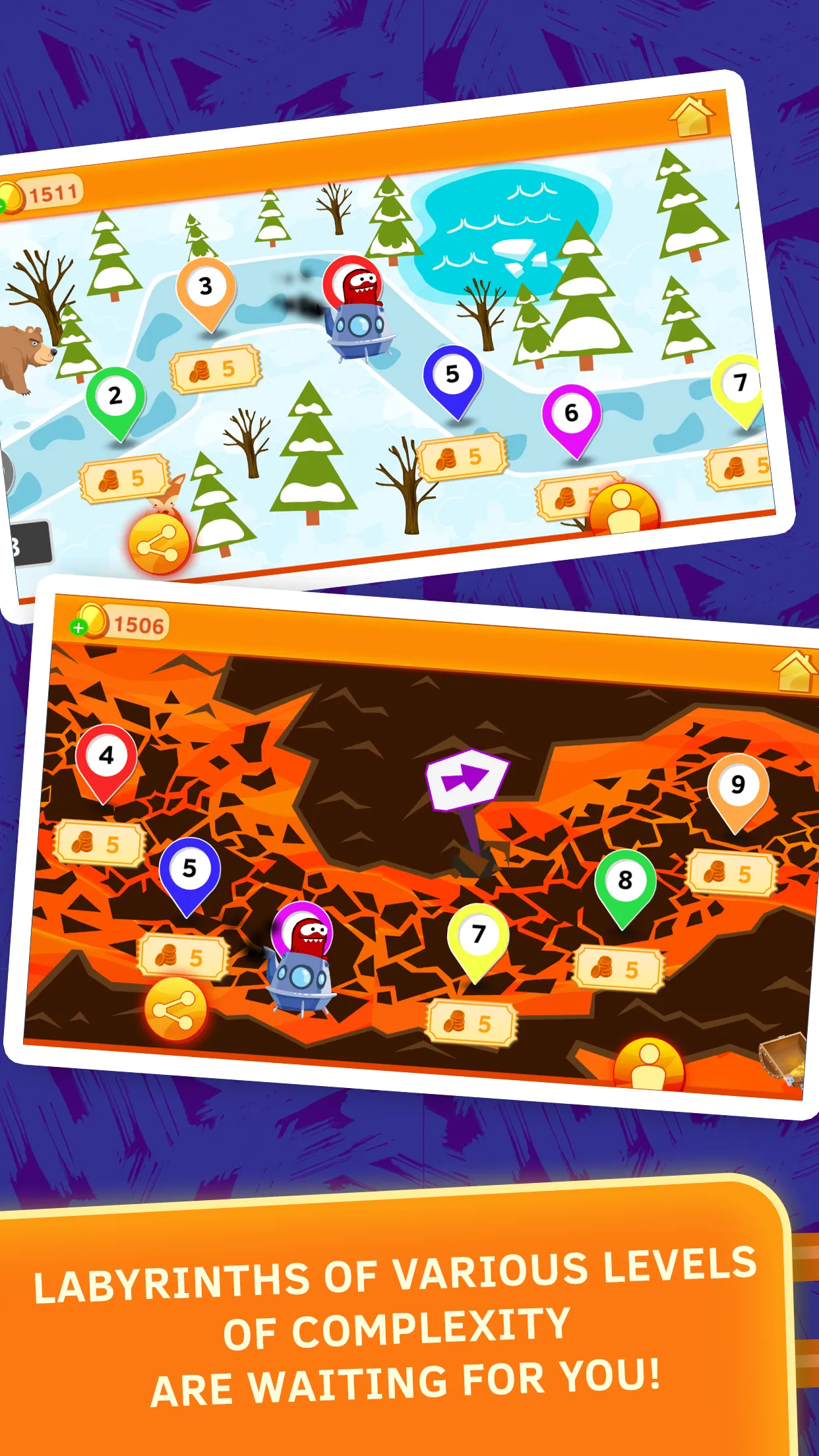 Maze game for kids. Labyrinth  | Indus Appstore | Screenshot