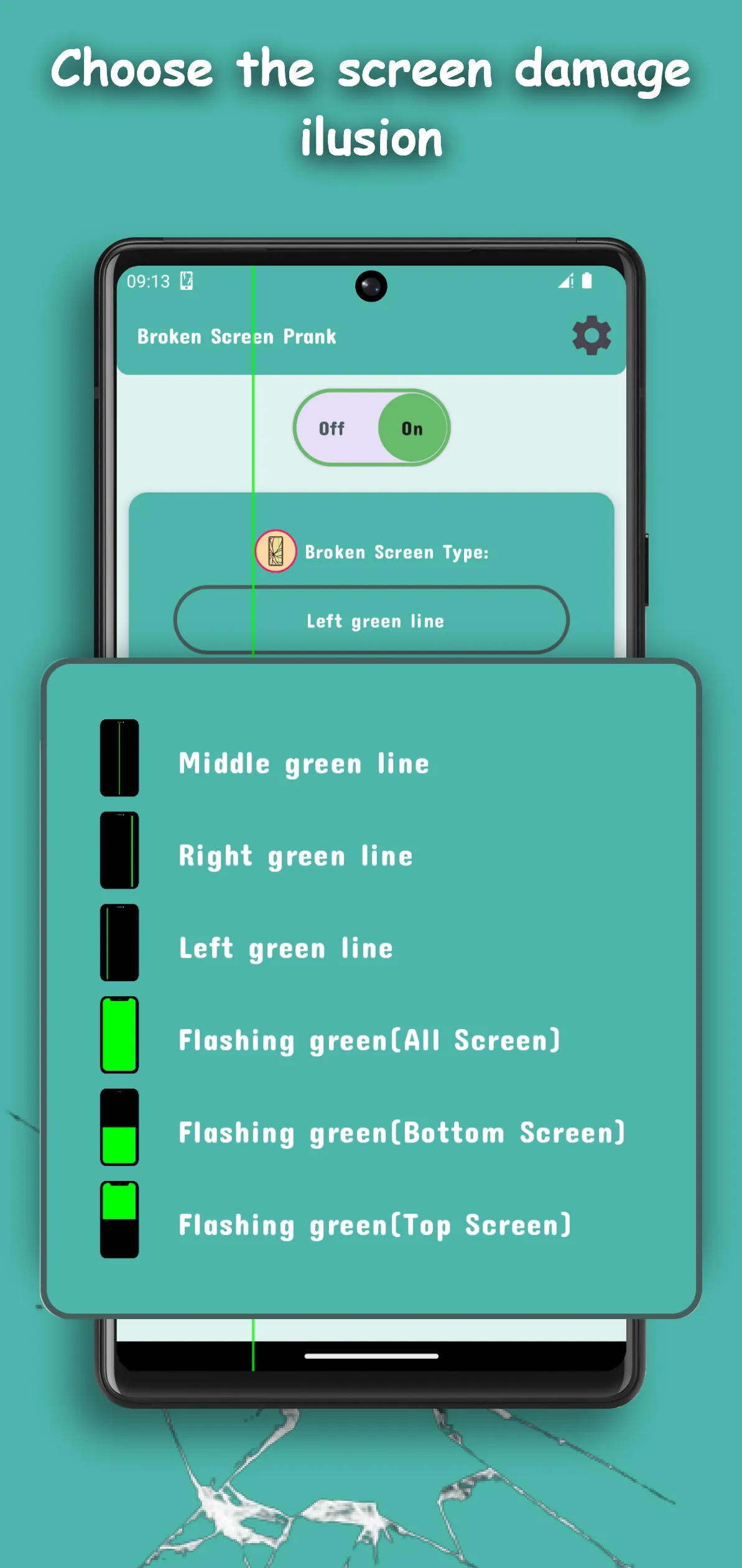 Screen prank: broken lcd joke | Indus Appstore | Screenshot