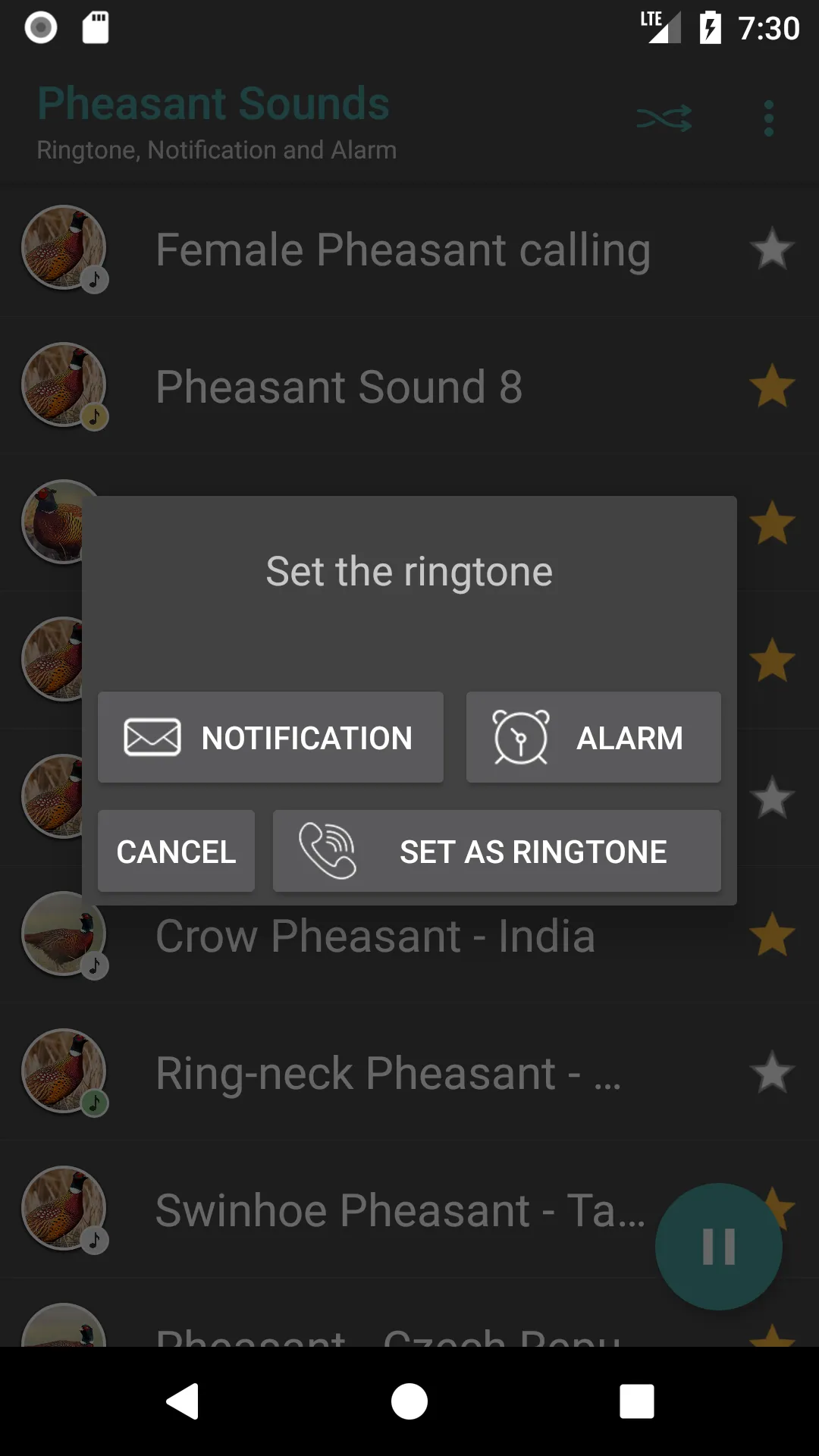 Pheasant Sounds | Indus Appstore | Screenshot