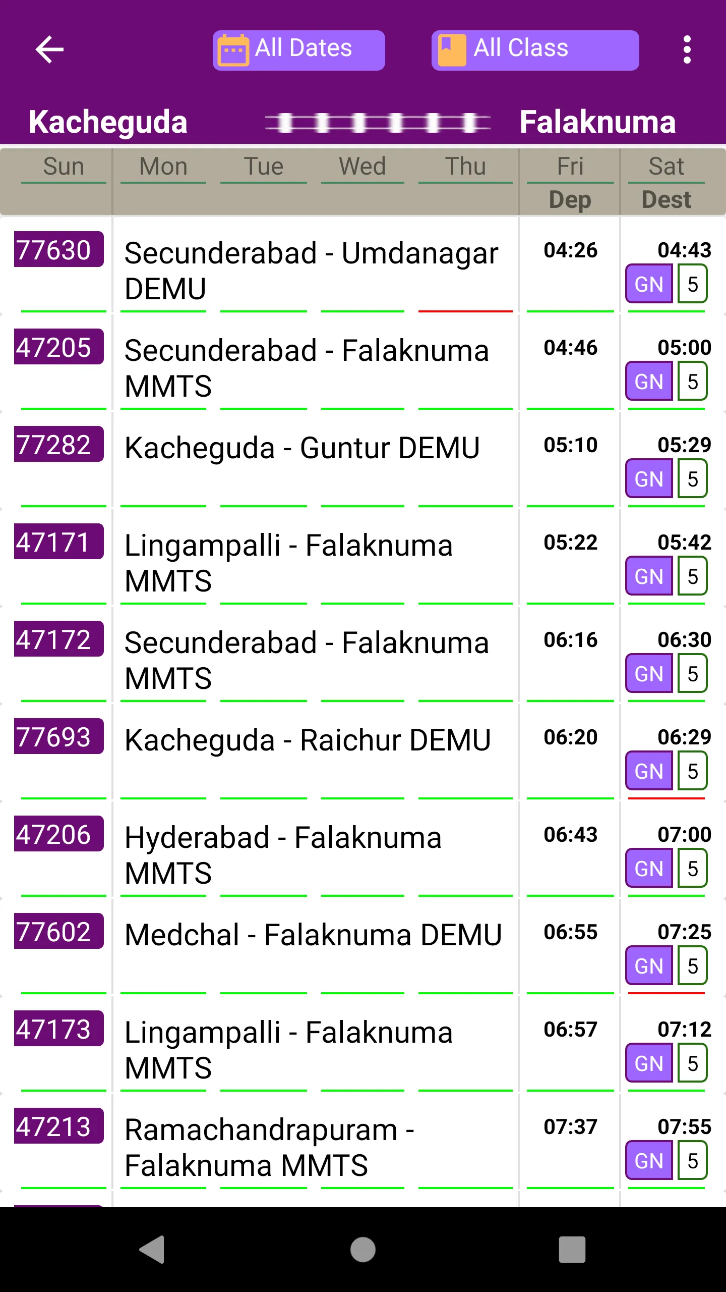 Hyderabad Trains | Indus Appstore | Screenshot