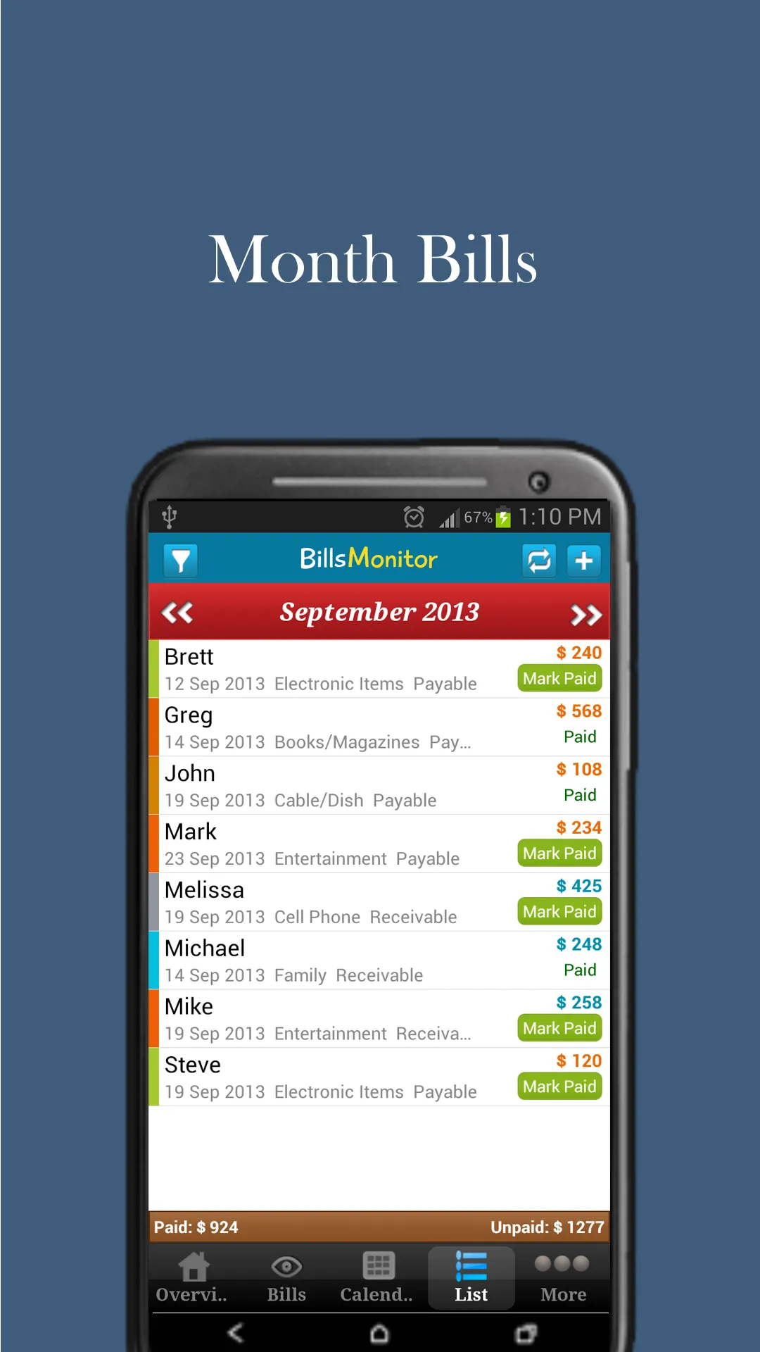 Bills Monitor &Manager | Indus Appstore | Screenshot