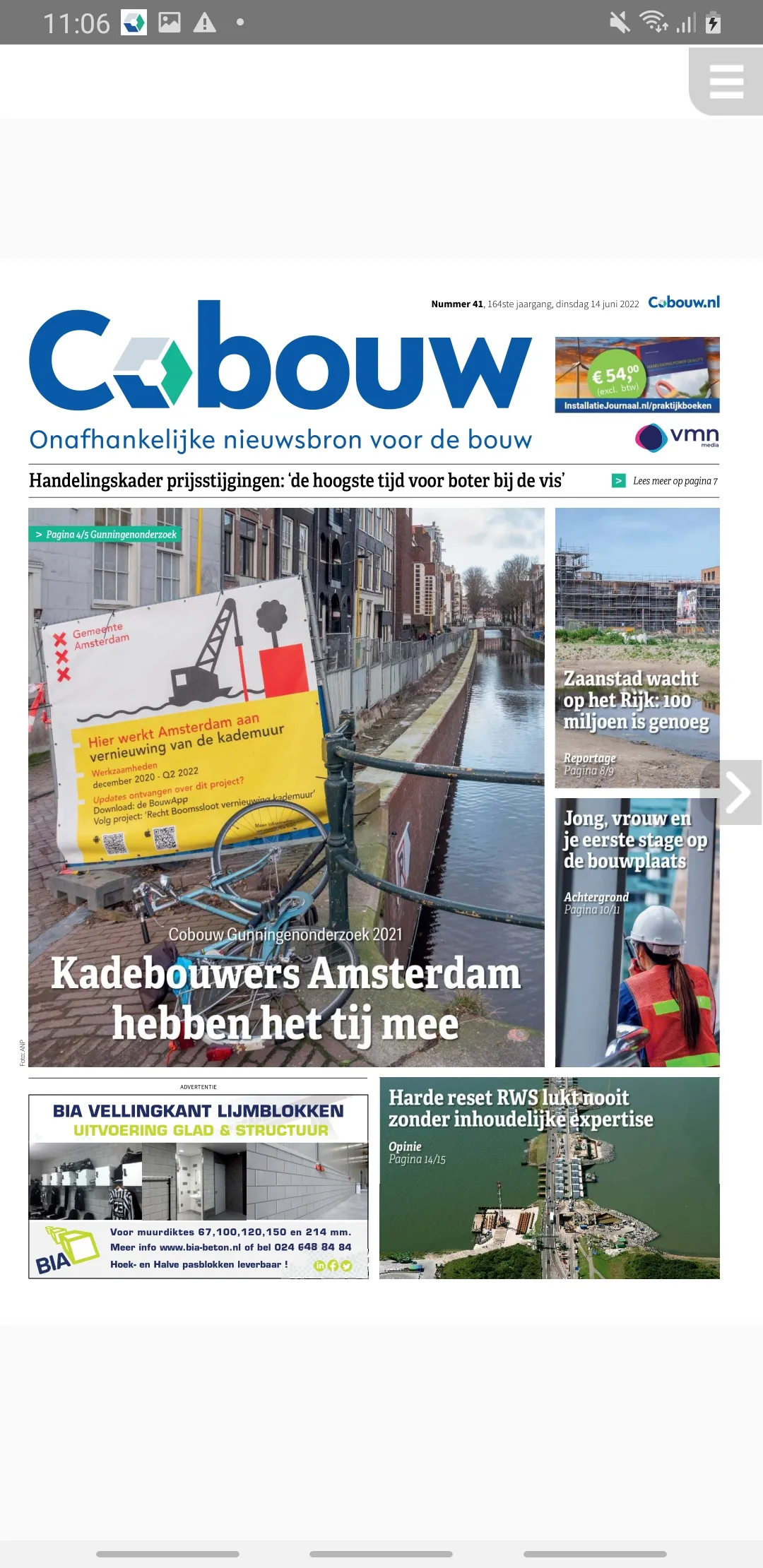 Cobouw nieuws en Bouwberichten | Indus Appstore | Screenshot