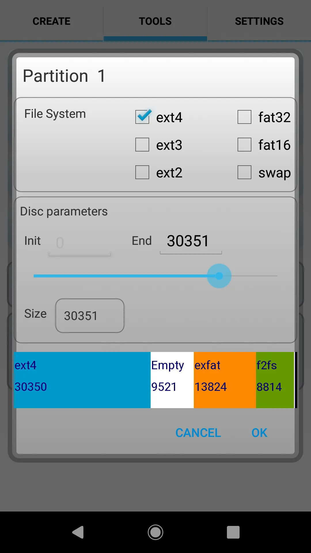 AParted ( Sd card Partition ) | Indus Appstore | Screenshot