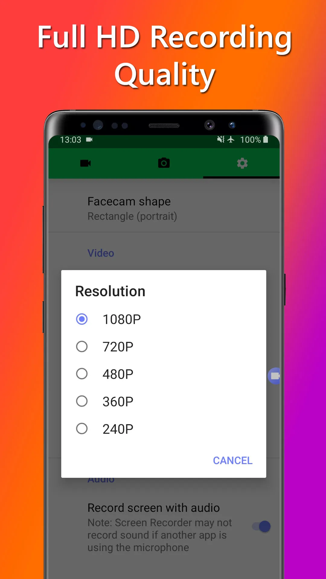 FaceCam Screen Recorder | Indus Appstore | Screenshot