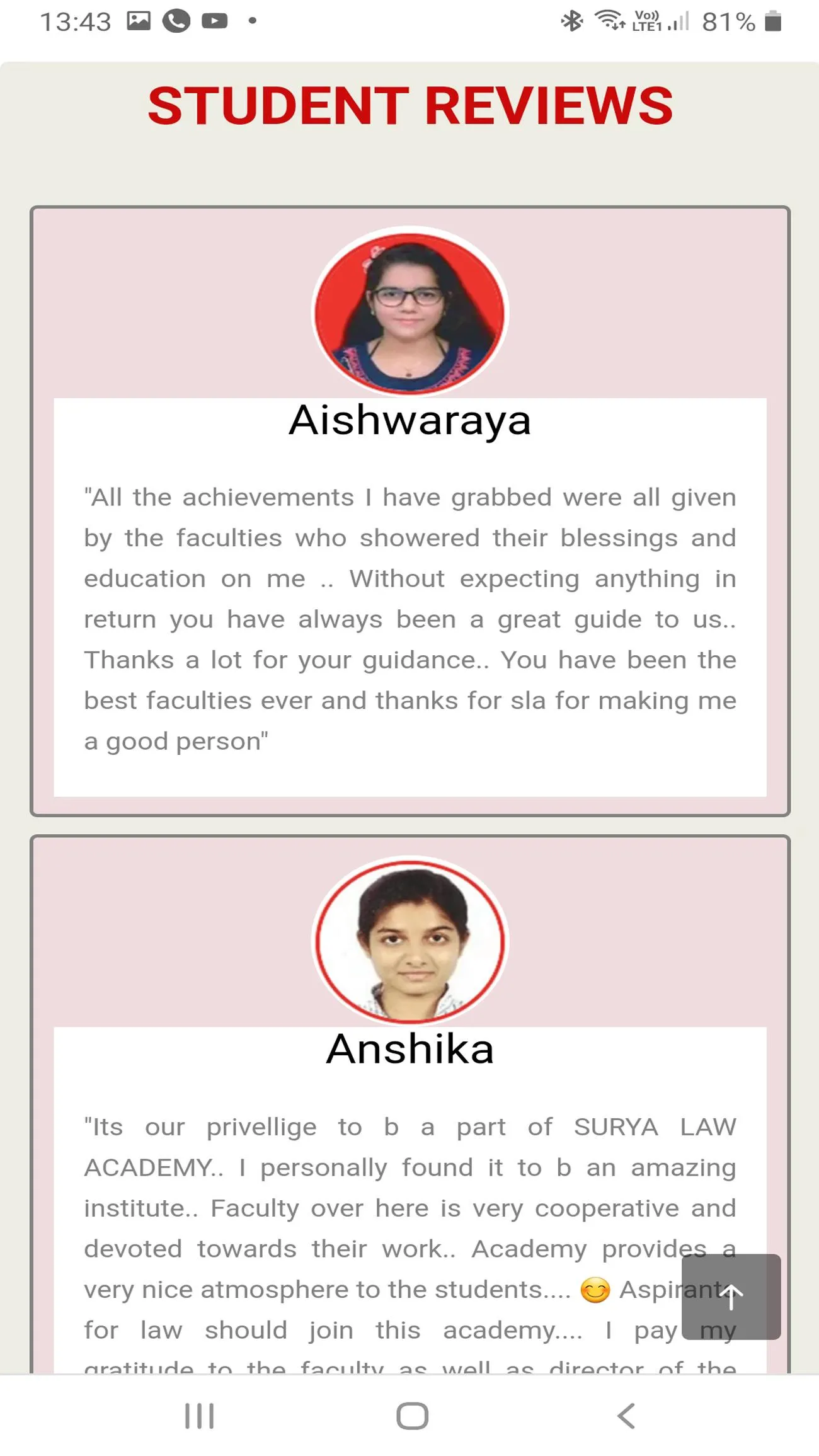 SURYA LAW ACADEMY | Indus Appstore | Screenshot