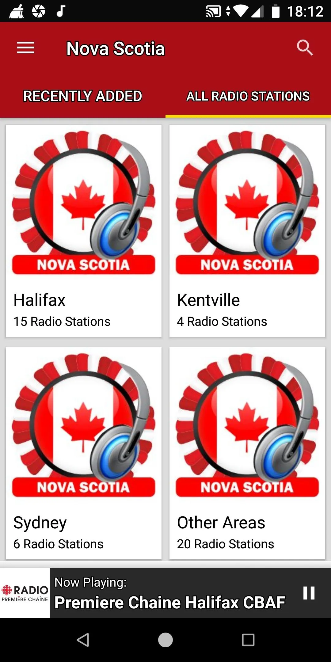 Nova Scotia Radio Stations | Indus Appstore | Screenshot