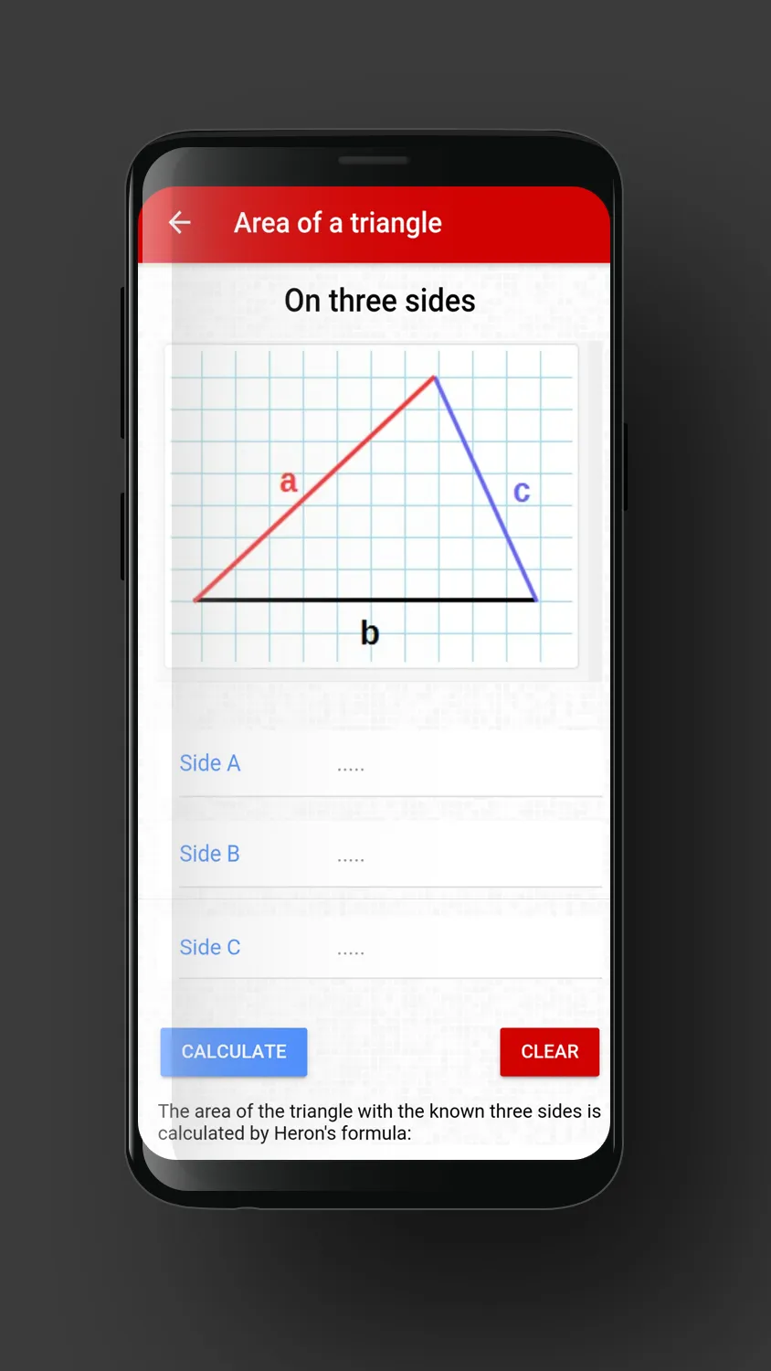 Triangle Area Calculator | Indus Appstore | Screenshot