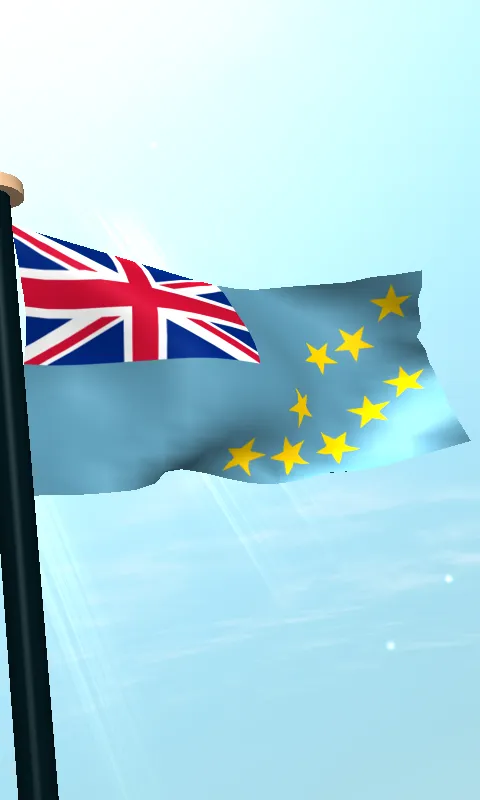 Tuvalu Flag 3D Free Wallpaper | Indus Appstore | Screenshot