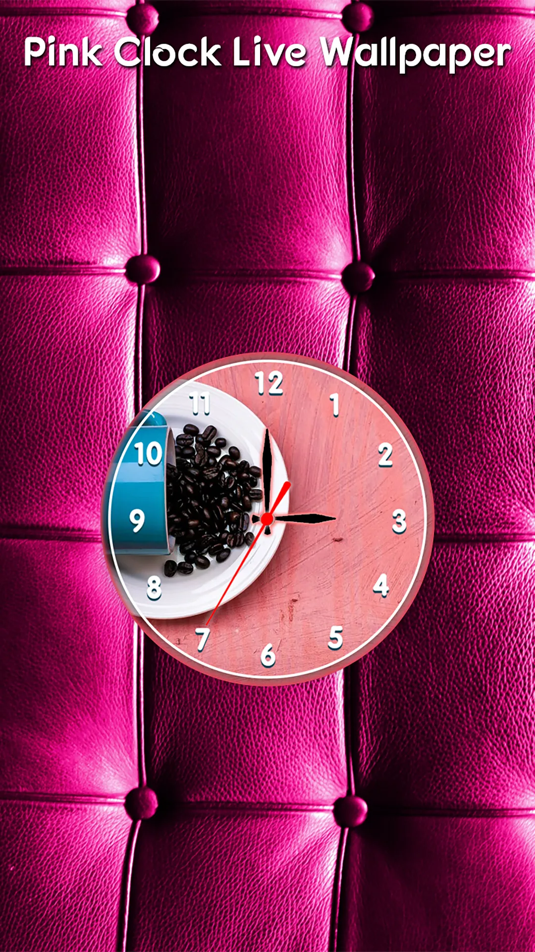 Pink Clock Live Wallpaper | Indus Appstore | Screenshot