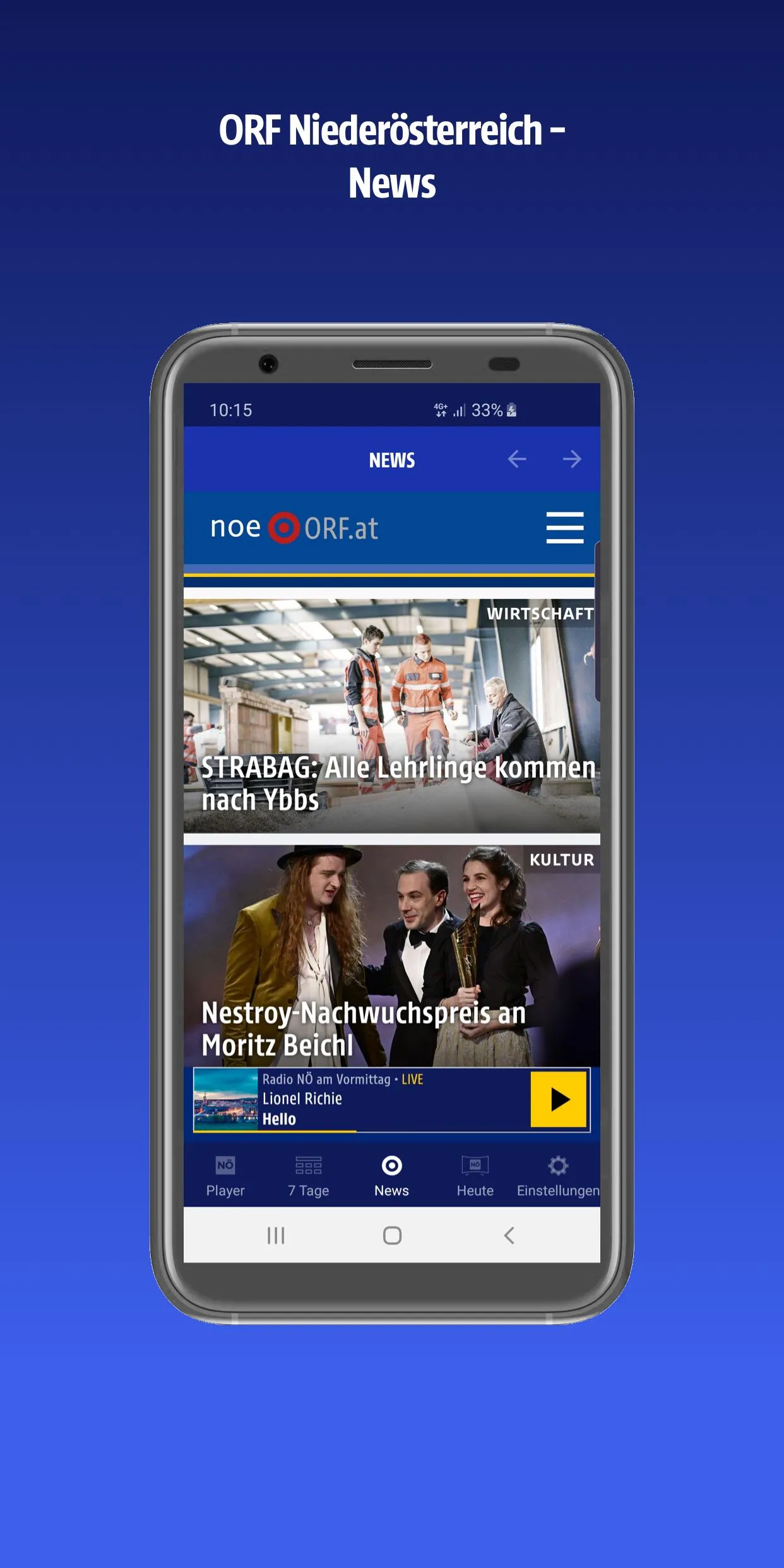 ORF Niederösterreich | Indus Appstore | Screenshot