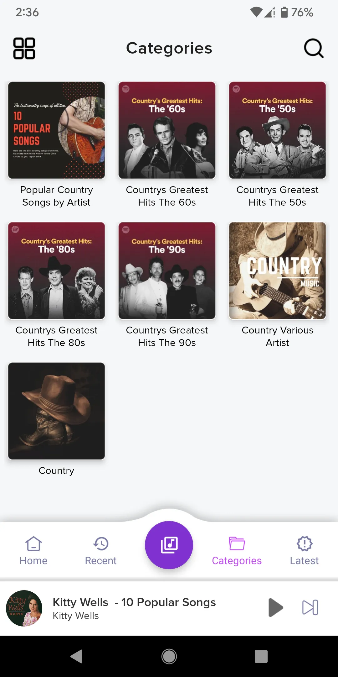 Country Music Songs | Indus Appstore | Screenshot