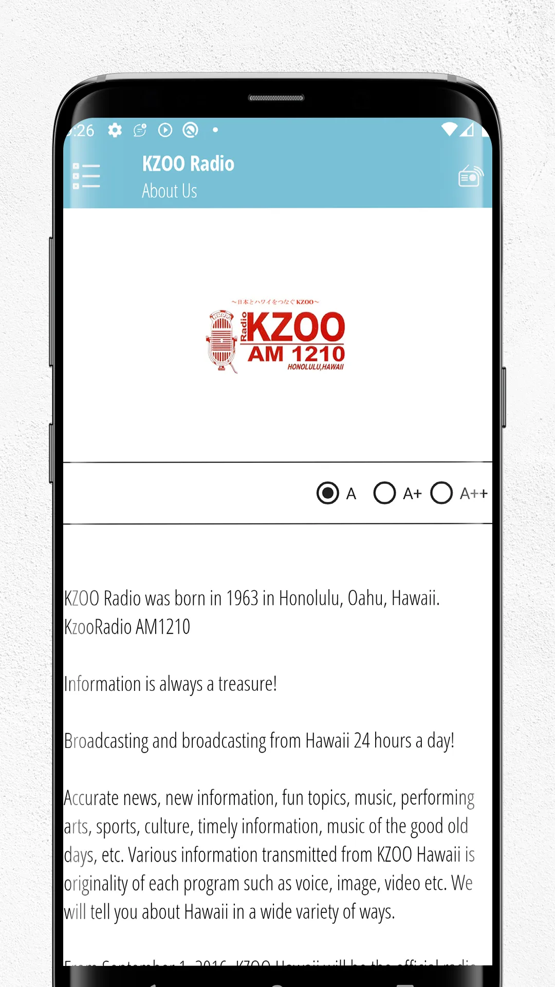 KZOO Radio | Indus Appstore | Screenshot