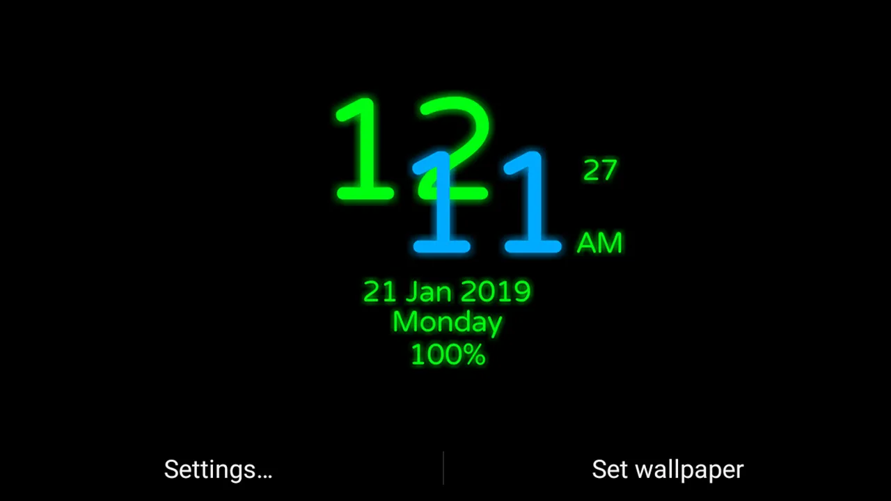 Awesome Digital Clock Lwp | Indus Appstore | Screenshot