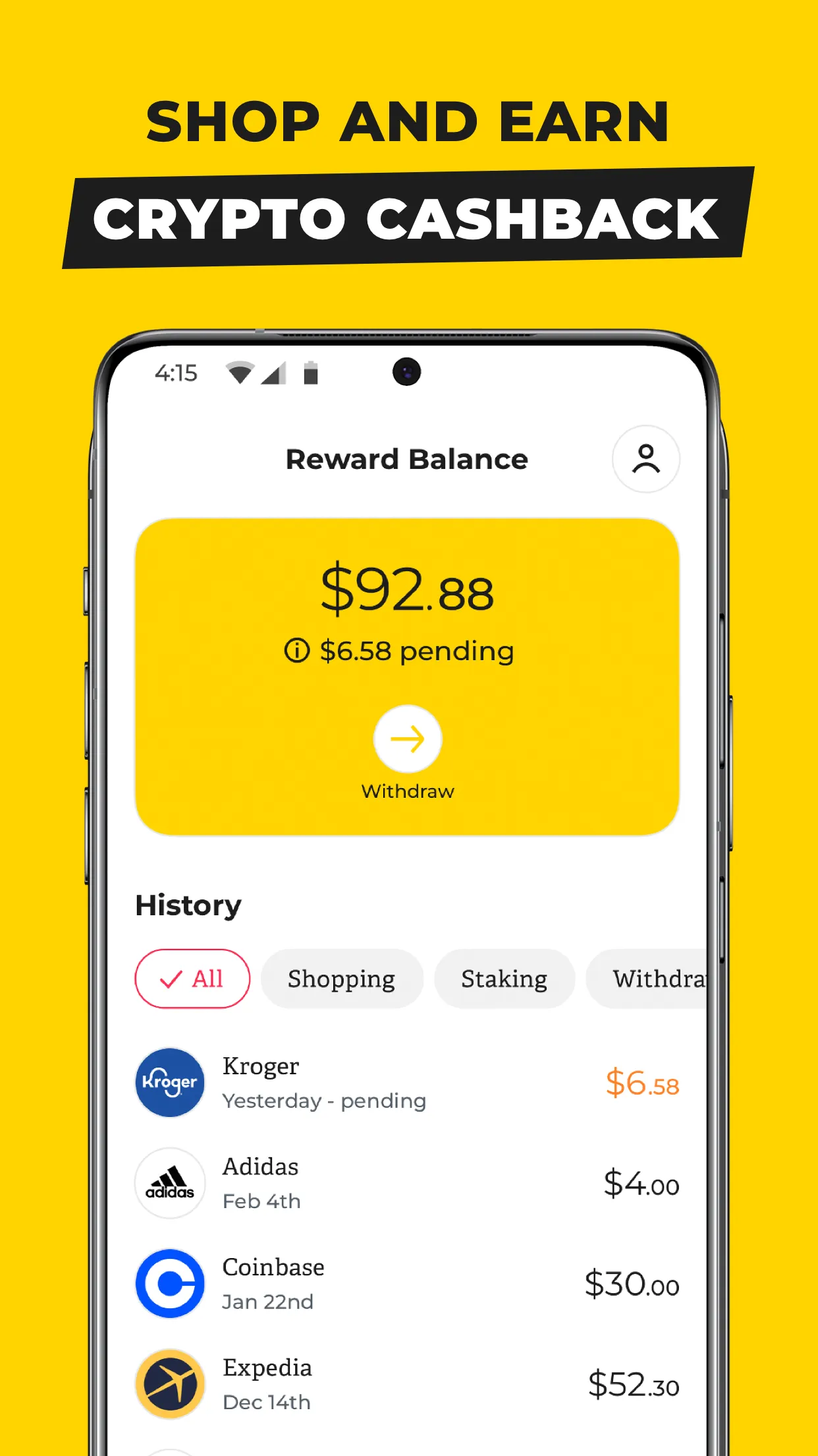 StormX: Shop and Earn Crypto | Indus Appstore | Screenshot