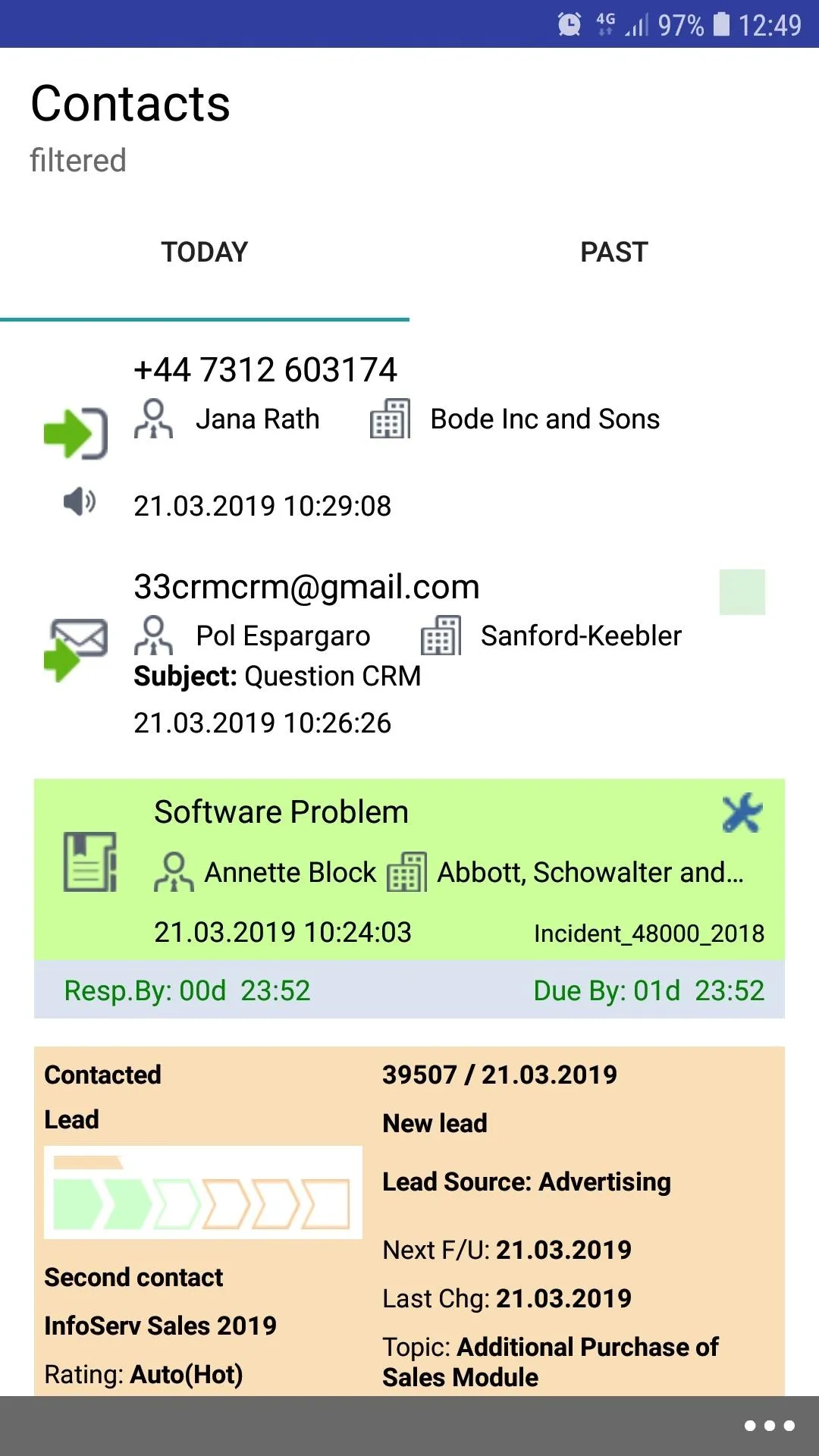 InfoServ CRM | Indus Appstore | Screenshot