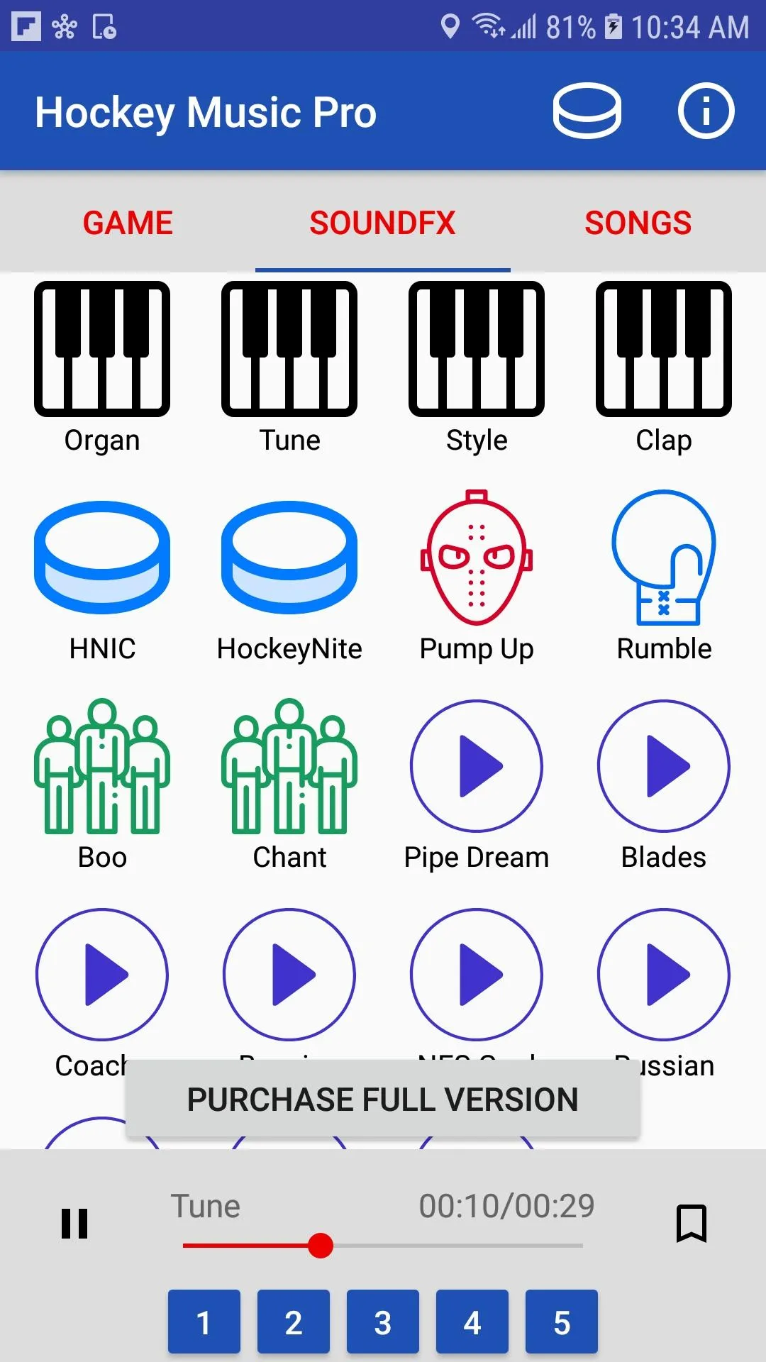 Hockey Music Pro | Indus Appstore | Screenshot