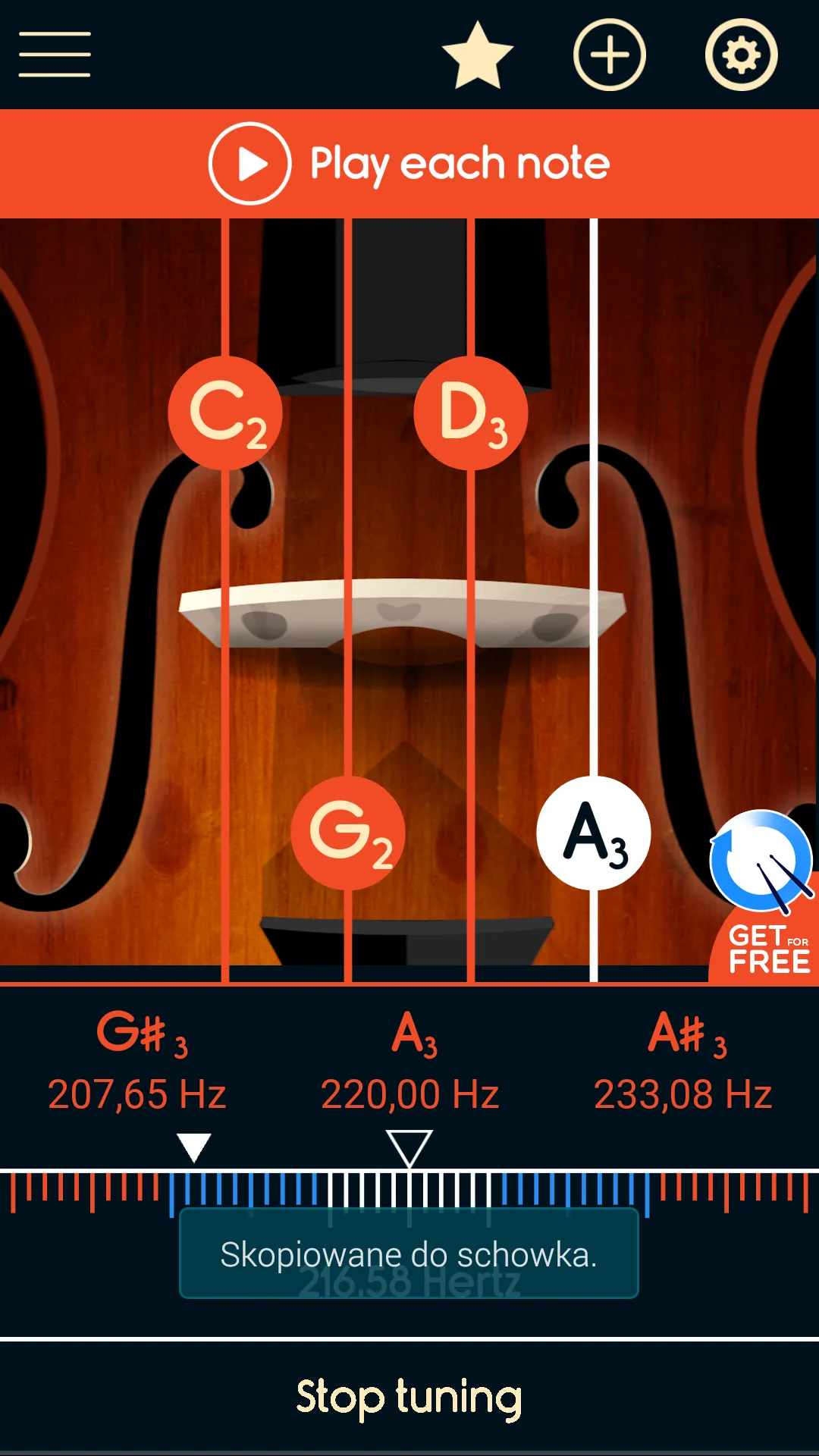 Master Violoncello Tuner | Indus Appstore | Screenshot