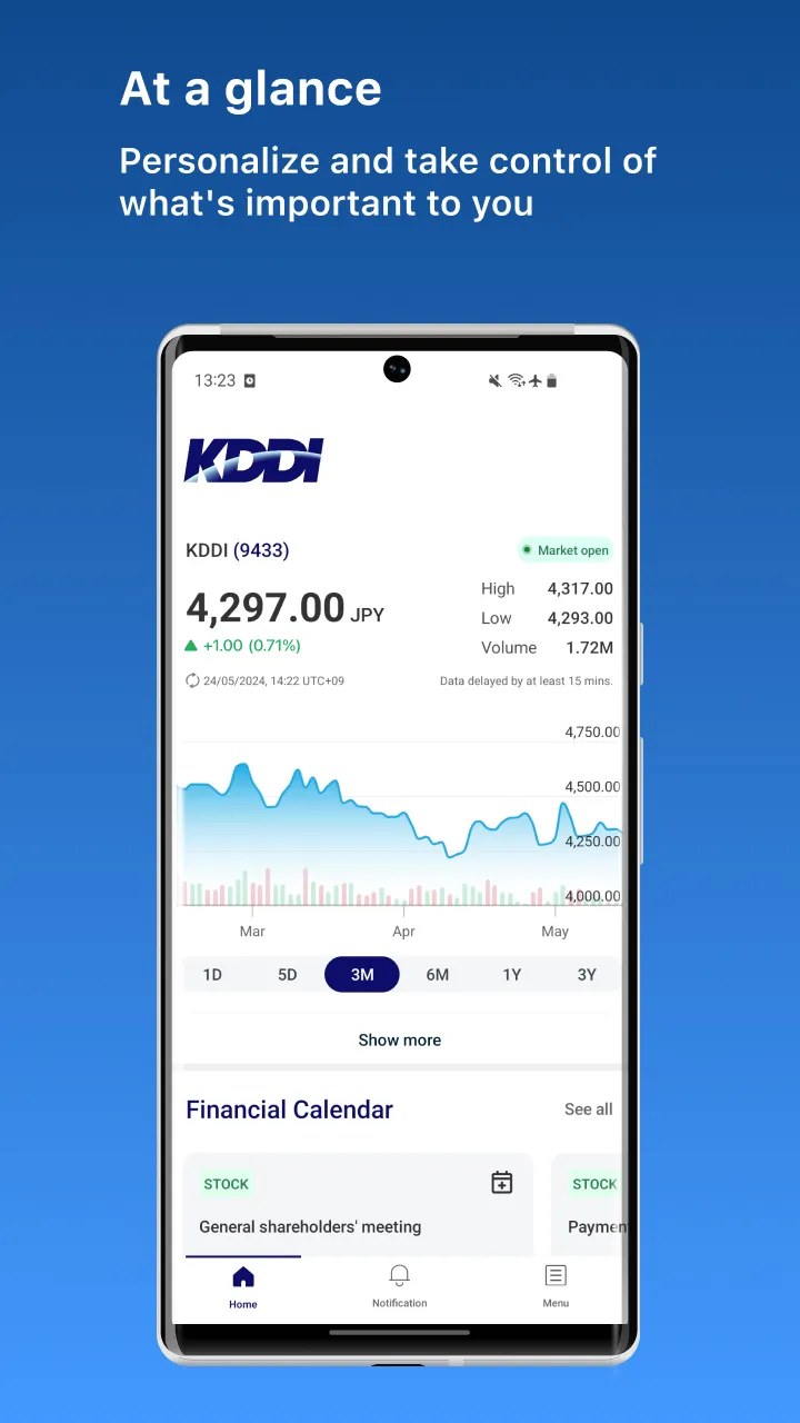 KDDI Investor Relations | Indus Appstore | Screenshot