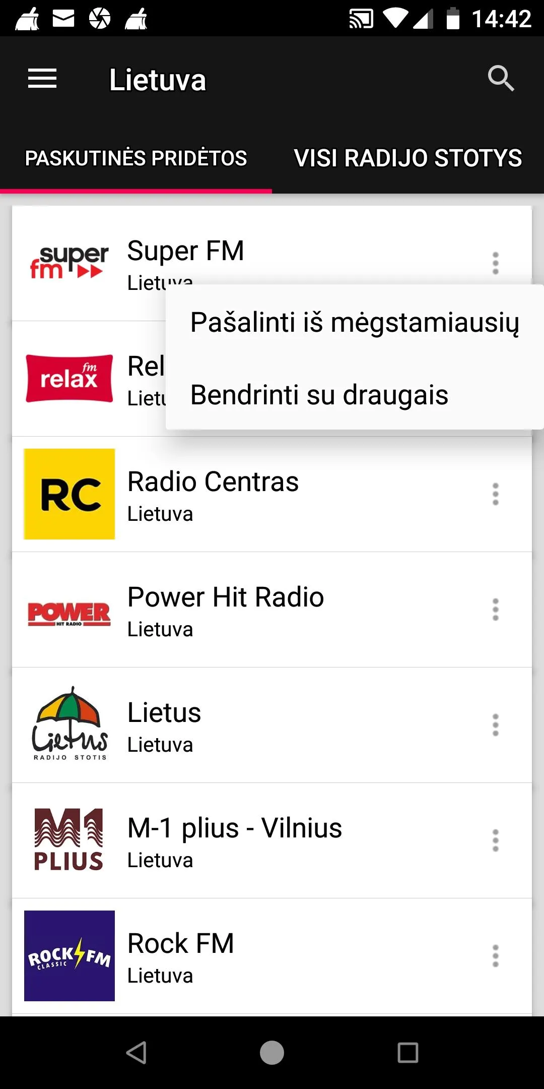 Lithuanian Radio Stations | Indus Appstore | Screenshot