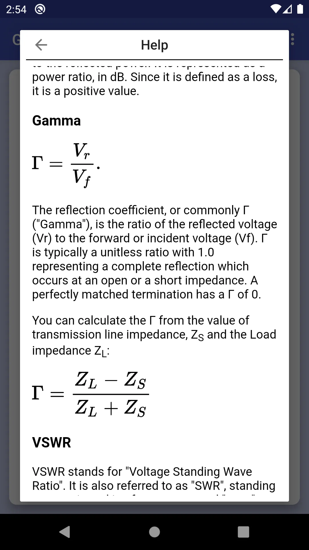 Gamma Master - RF Calculator | Indus Appstore | Screenshot