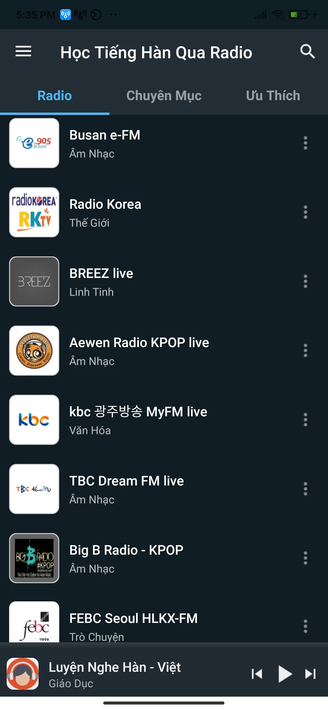 Học Tiếng Hàn Qua Radio | Indus Appstore | Screenshot