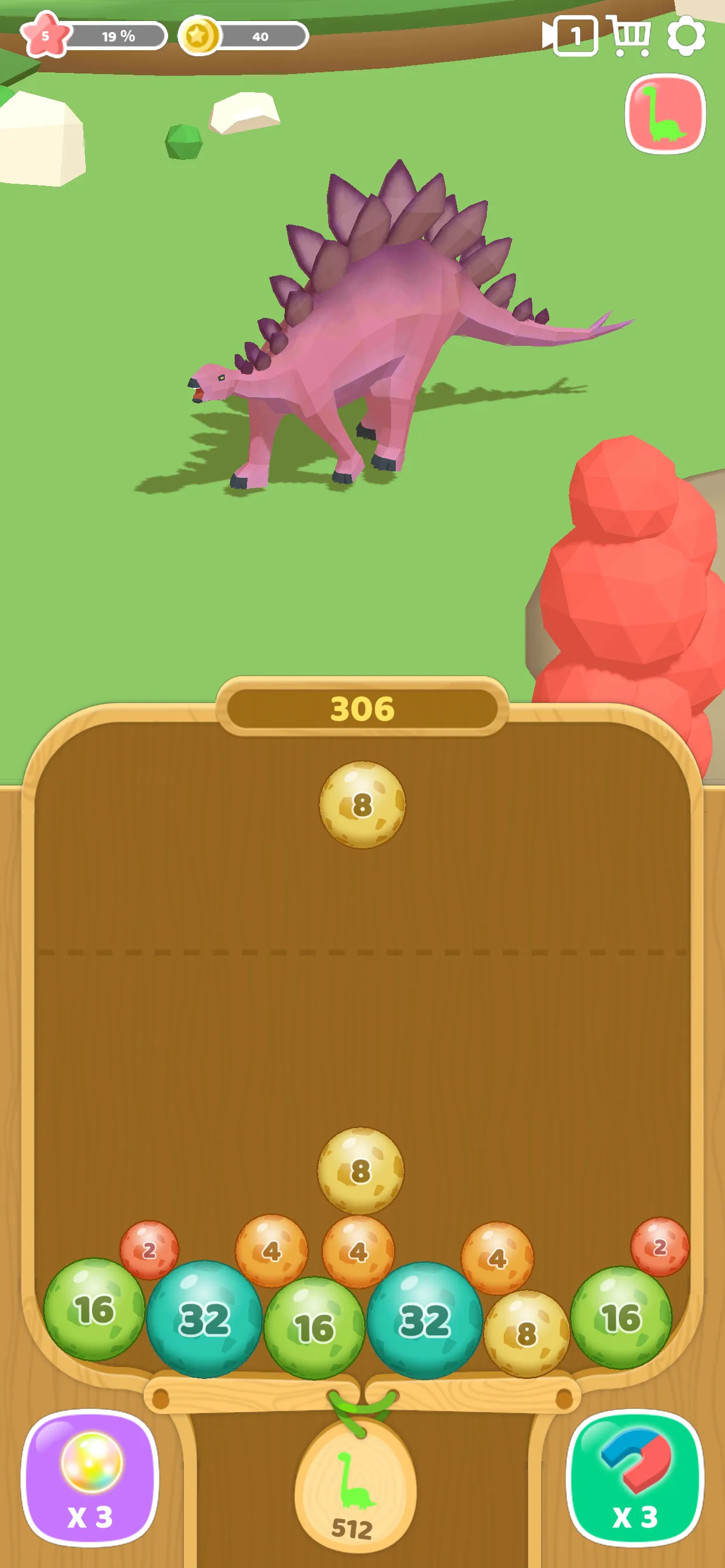 Dino 2048: Jurassic World | Indus Appstore | Screenshot