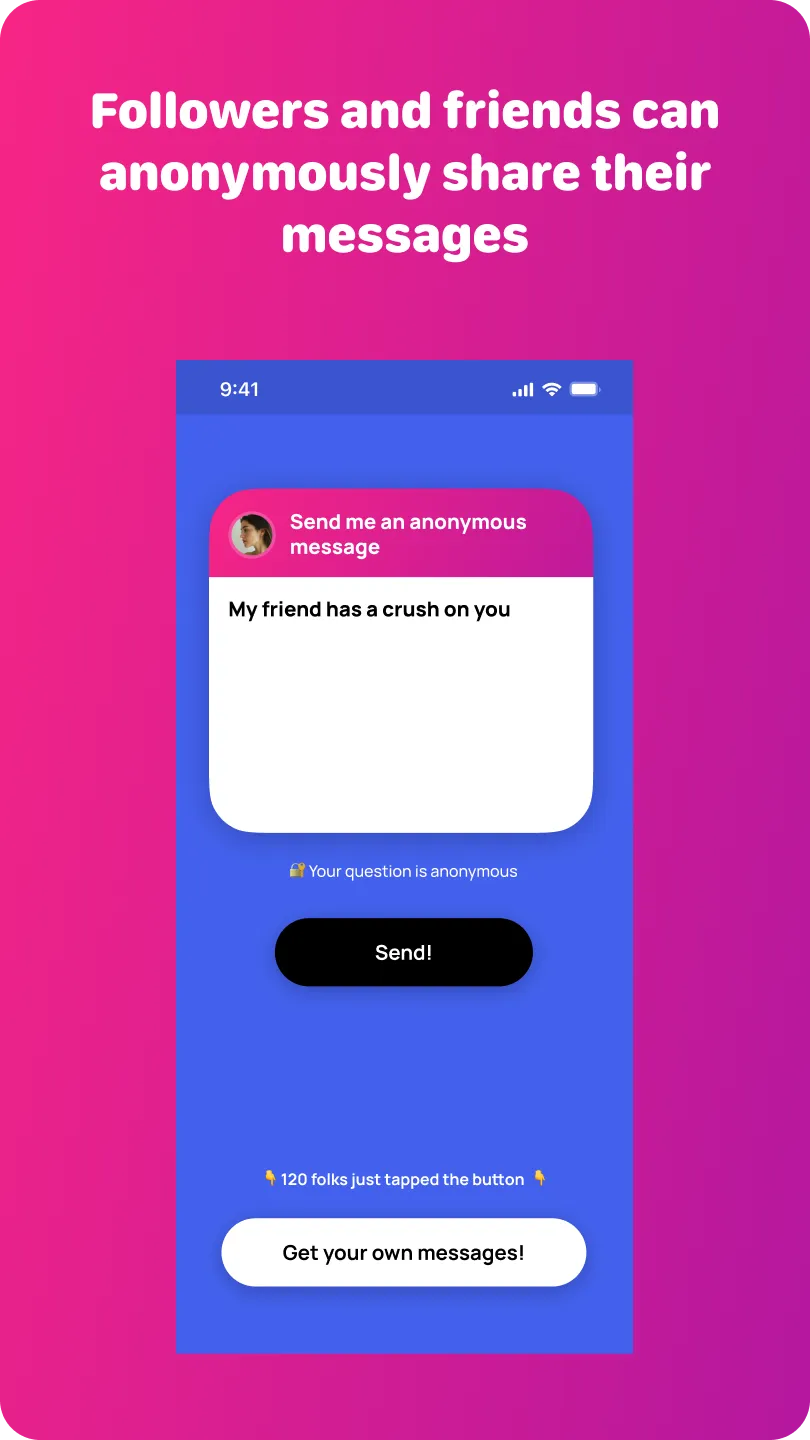 Buzzl - Send anonymous message | Indus Appstore | Screenshot