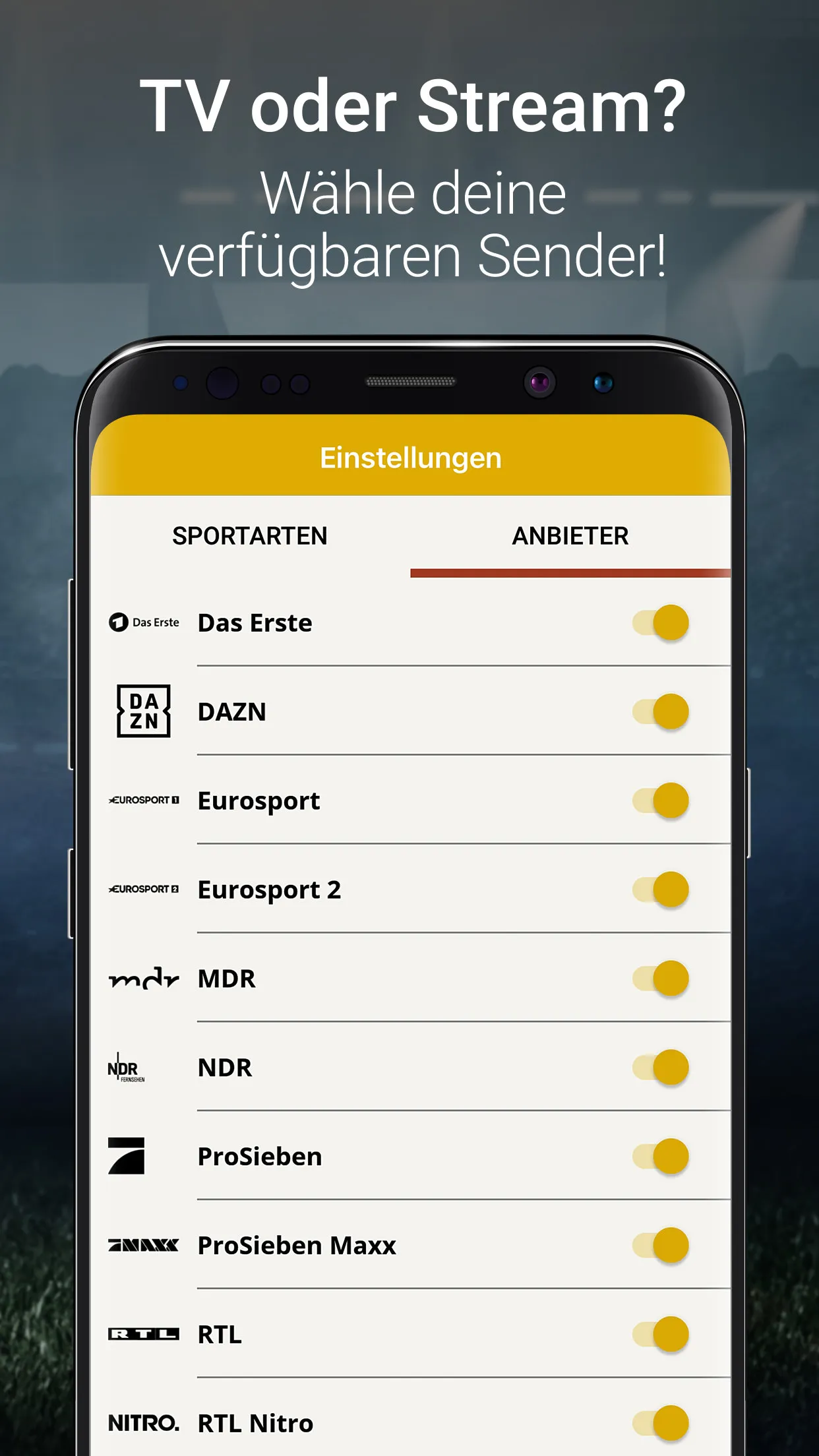 WerStreamt.es? Sport | Indus Appstore | Screenshot