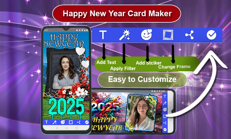 Happy Newyear Card Maker | Indus Appstore | Screenshot