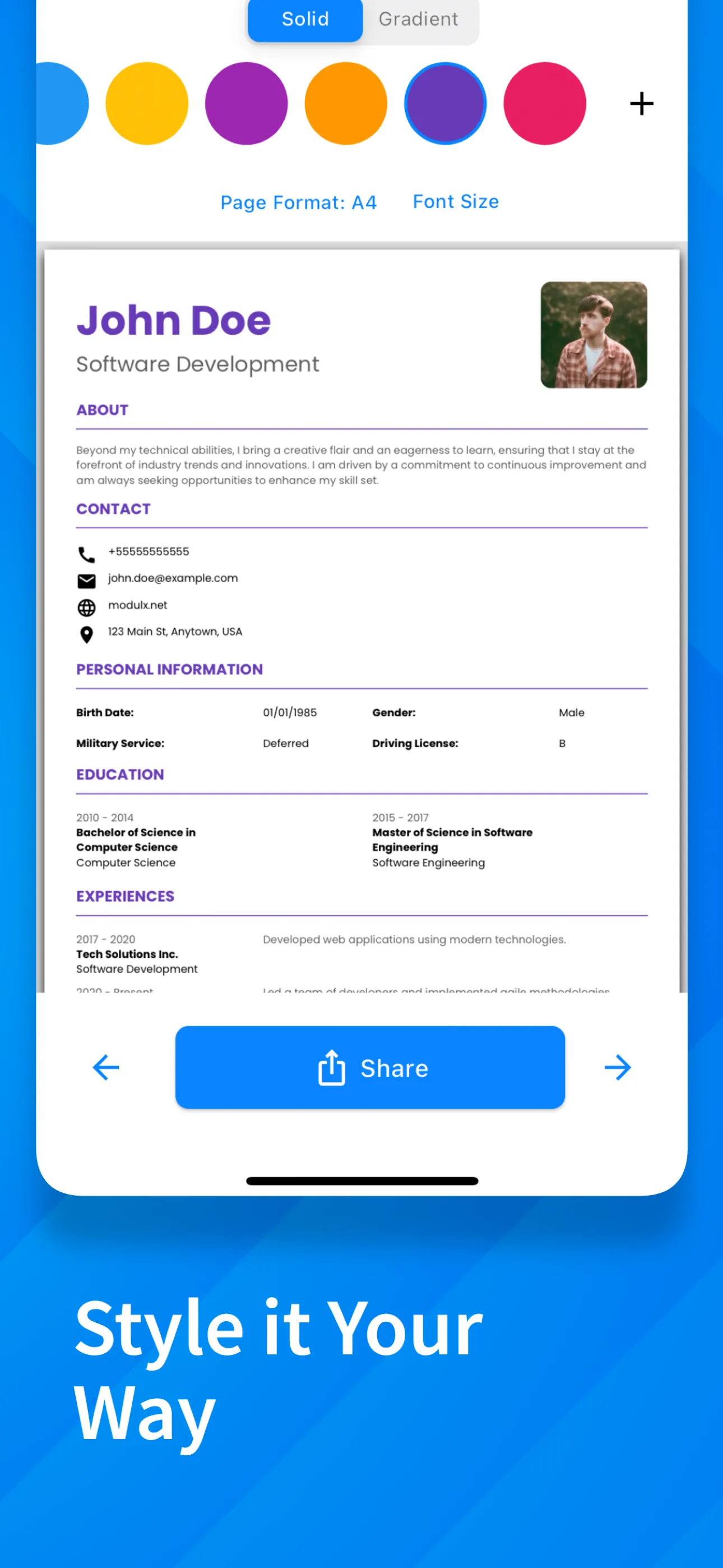 Resume Builder: PDF CV Maker | Indus Appstore | Screenshot