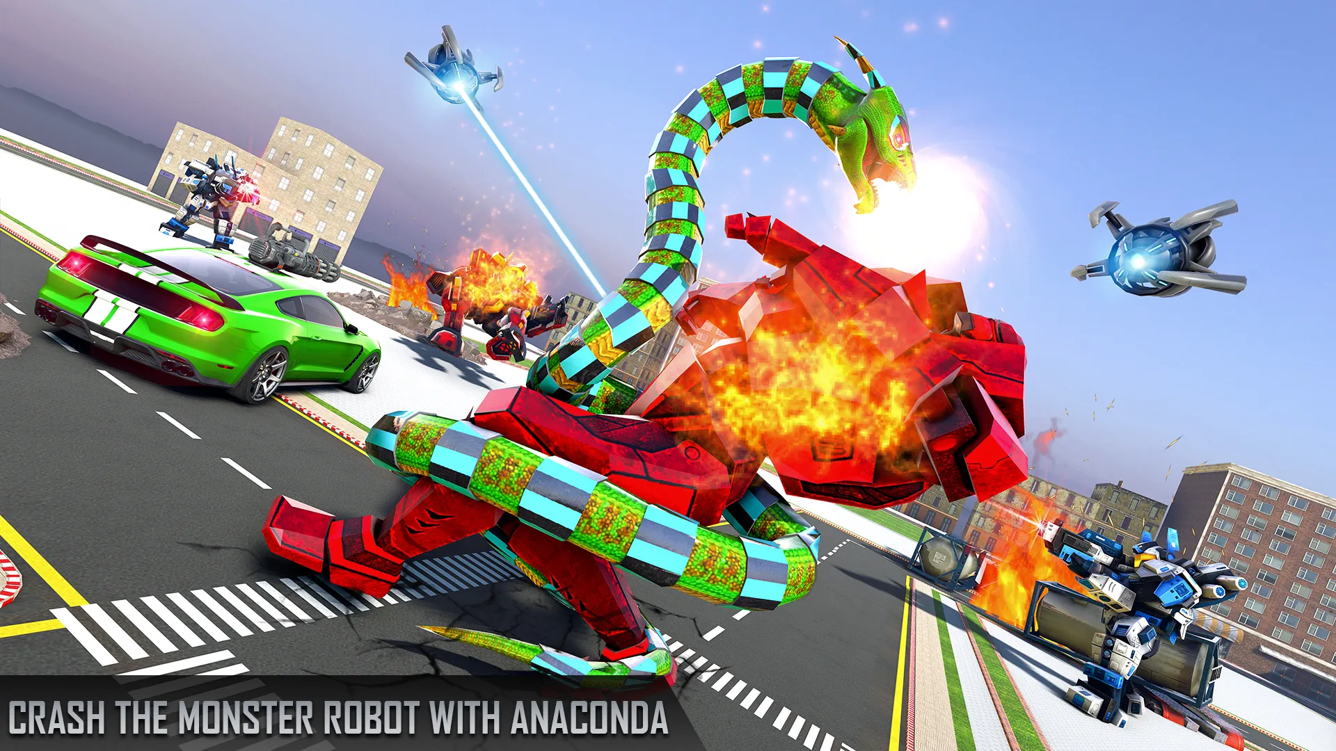 Anaconda Robot Car Robot Game | Indus Appstore | Screenshot