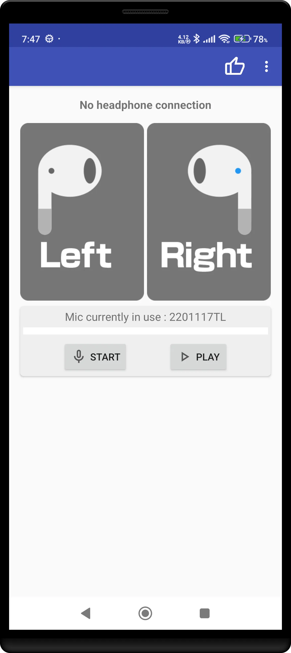 Headphone Left Right Mic Test | Indus Appstore | Screenshot