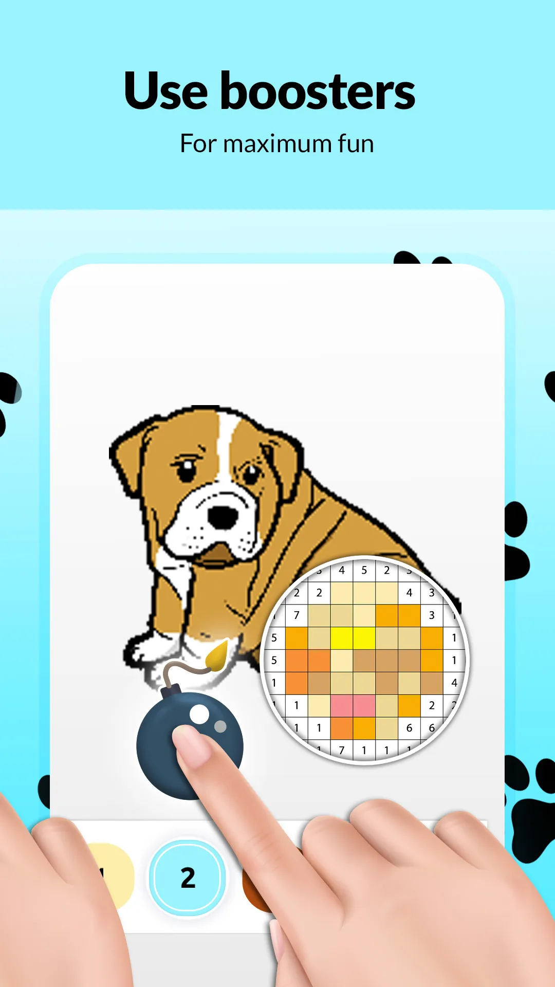 Dog Pixel Art Paint by Numbers | Indus Appstore | Screenshot