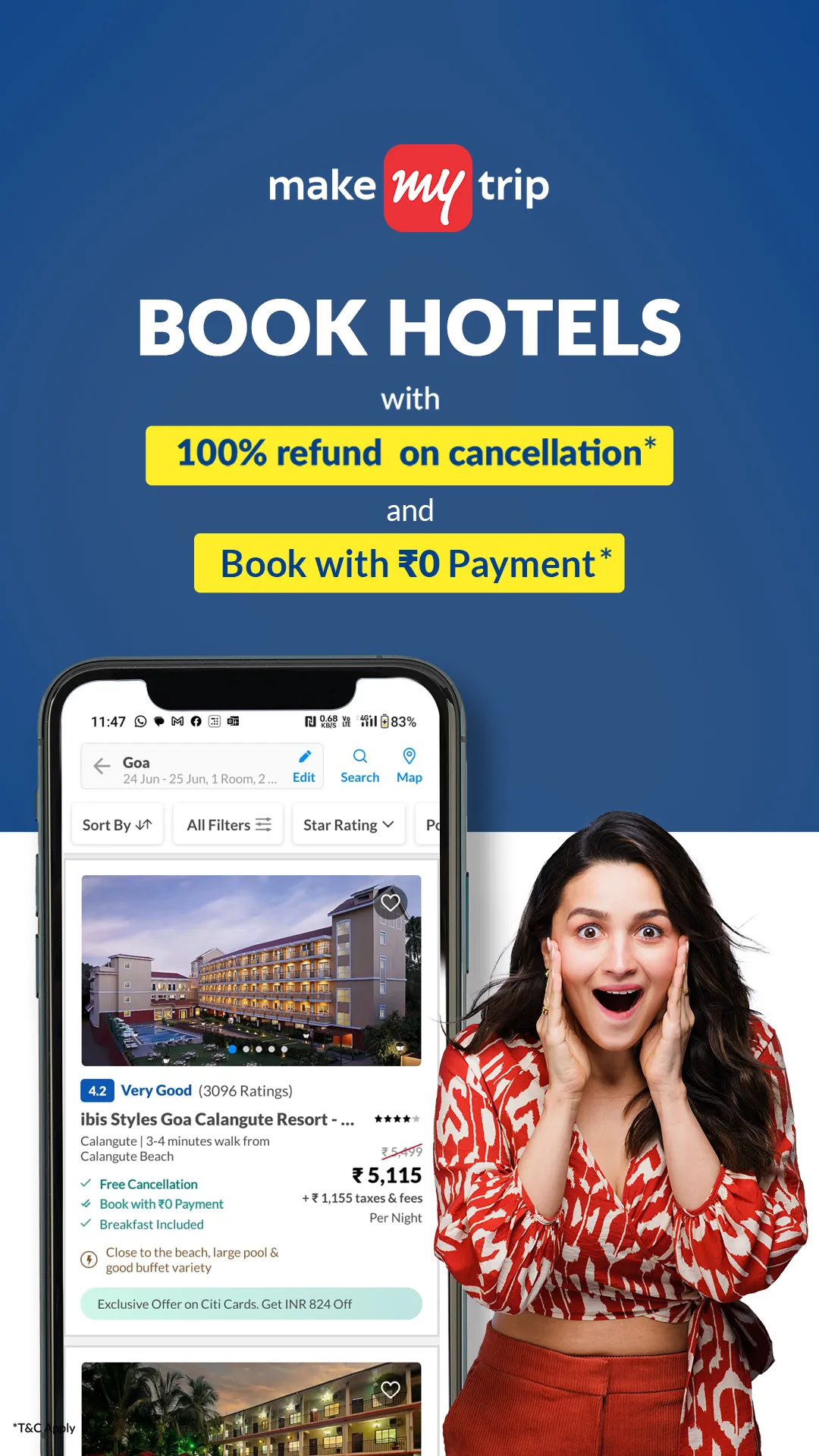 MakeMyTrip Hotels, Flight, Bus | Indus Appstore | Screenshot