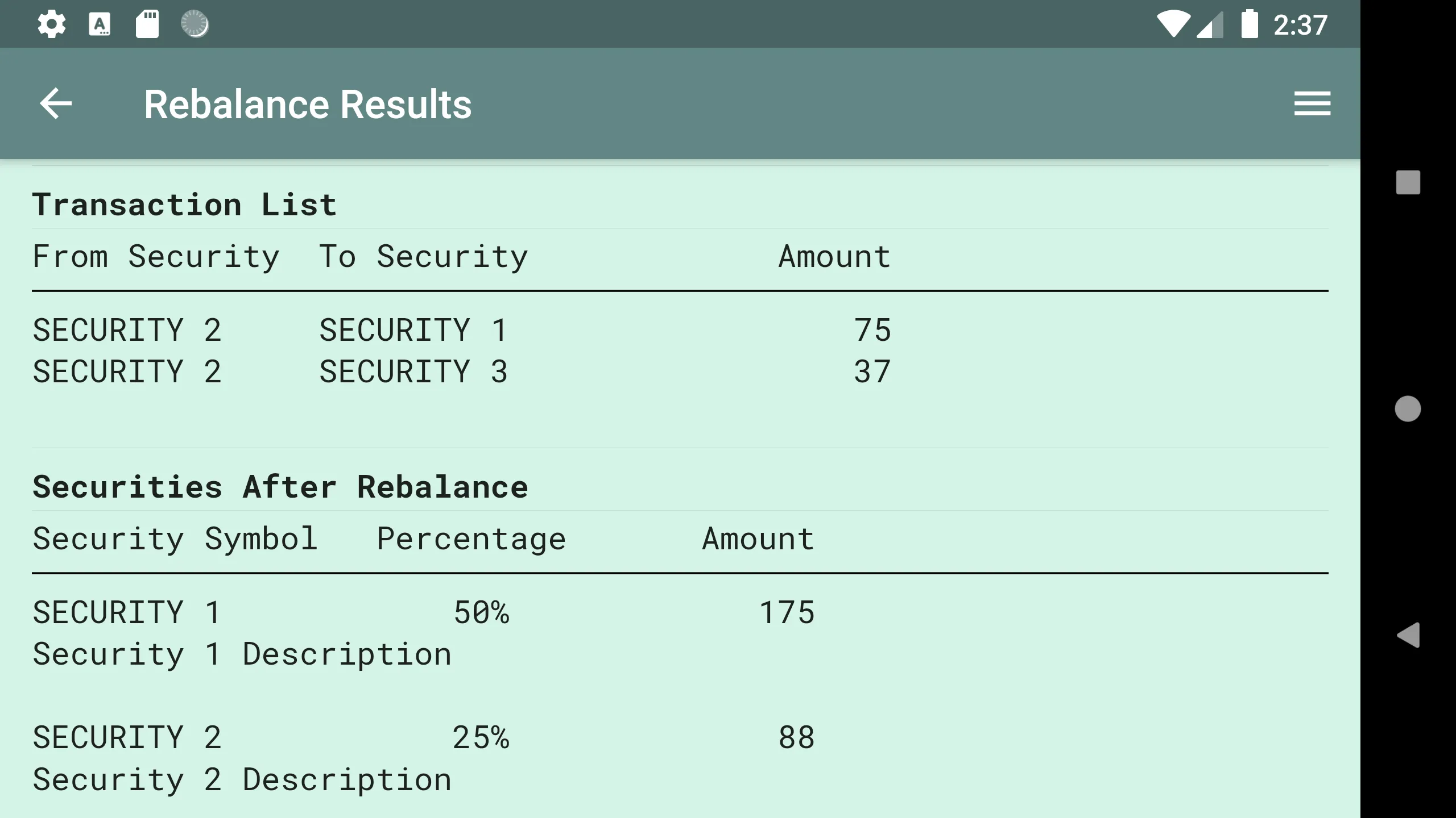 Portfolio Rebalancer | Indus Appstore | Screenshot