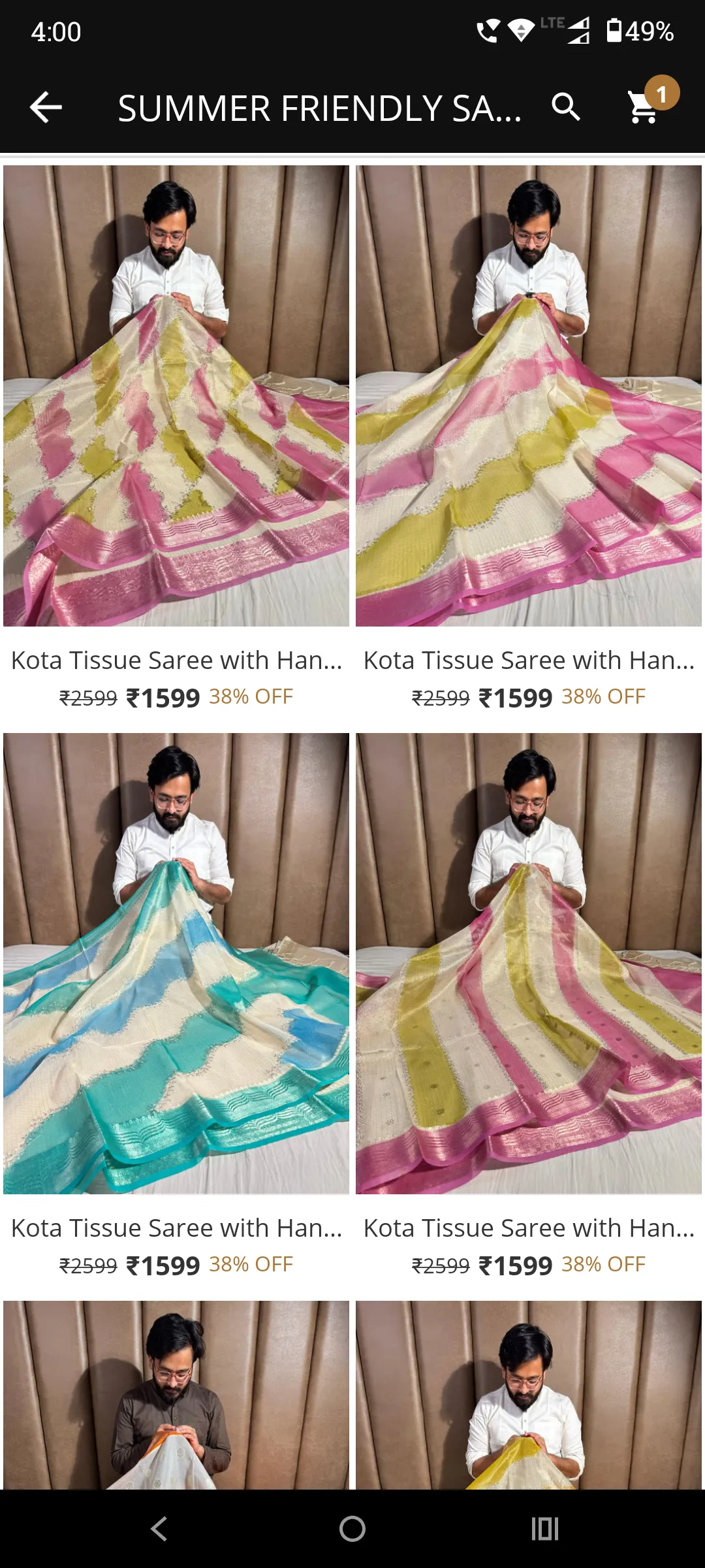Unique Threads Sarees | Indus Appstore | Screenshot