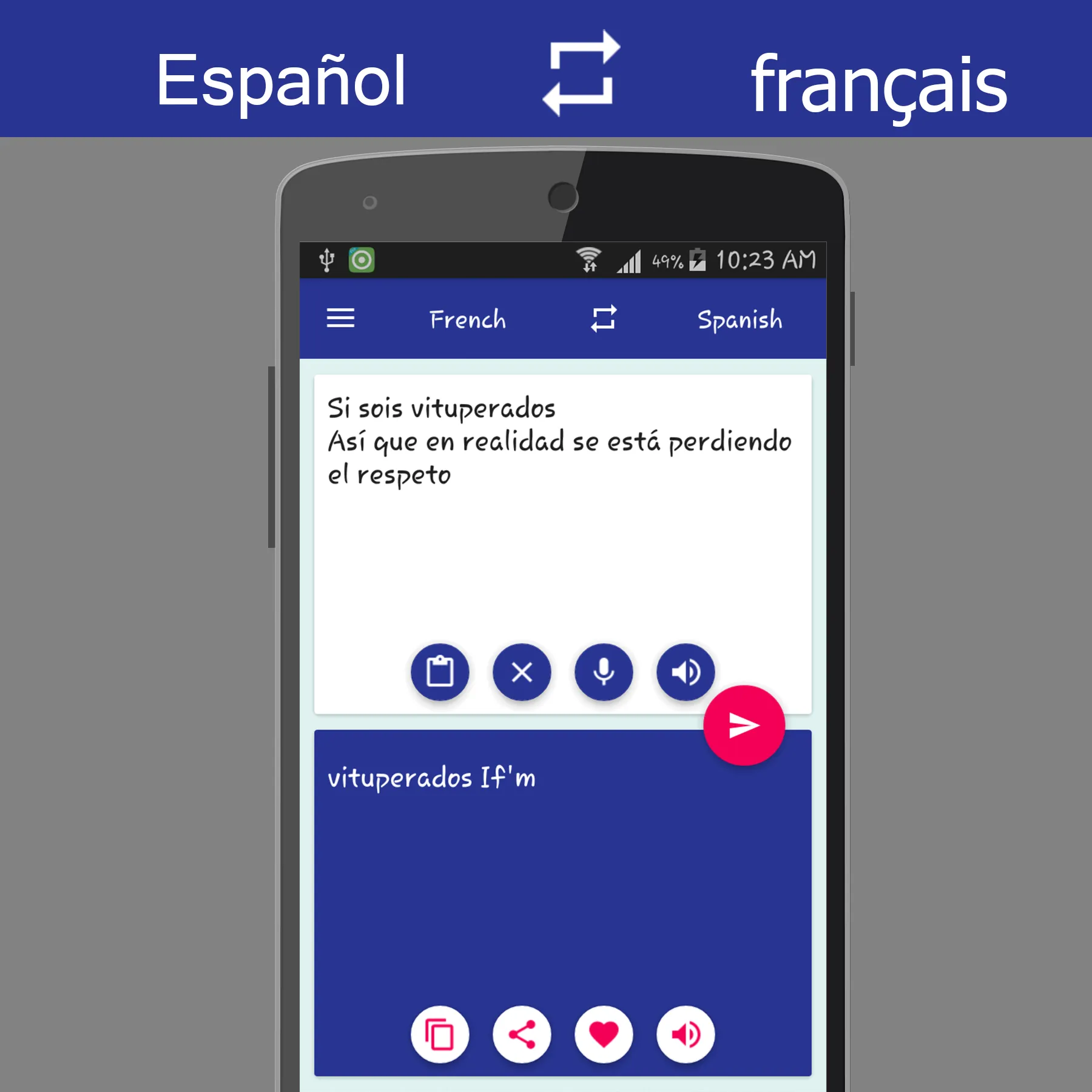 Spanish French Translator | Indus Appstore | Screenshot