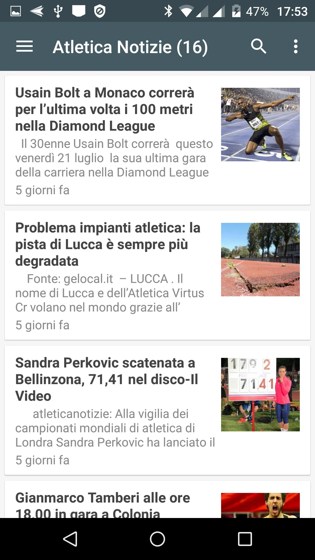 Atletica Leggera Notizie | Indus Appstore | Screenshot